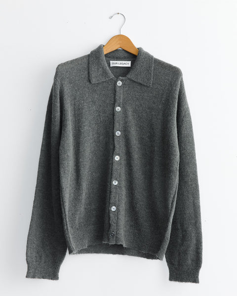 トップス Our Legacy evening polo Moss Green 46 Our Legacy Evening Polo Moss Green Fuzzy Alpaca – Très Bien