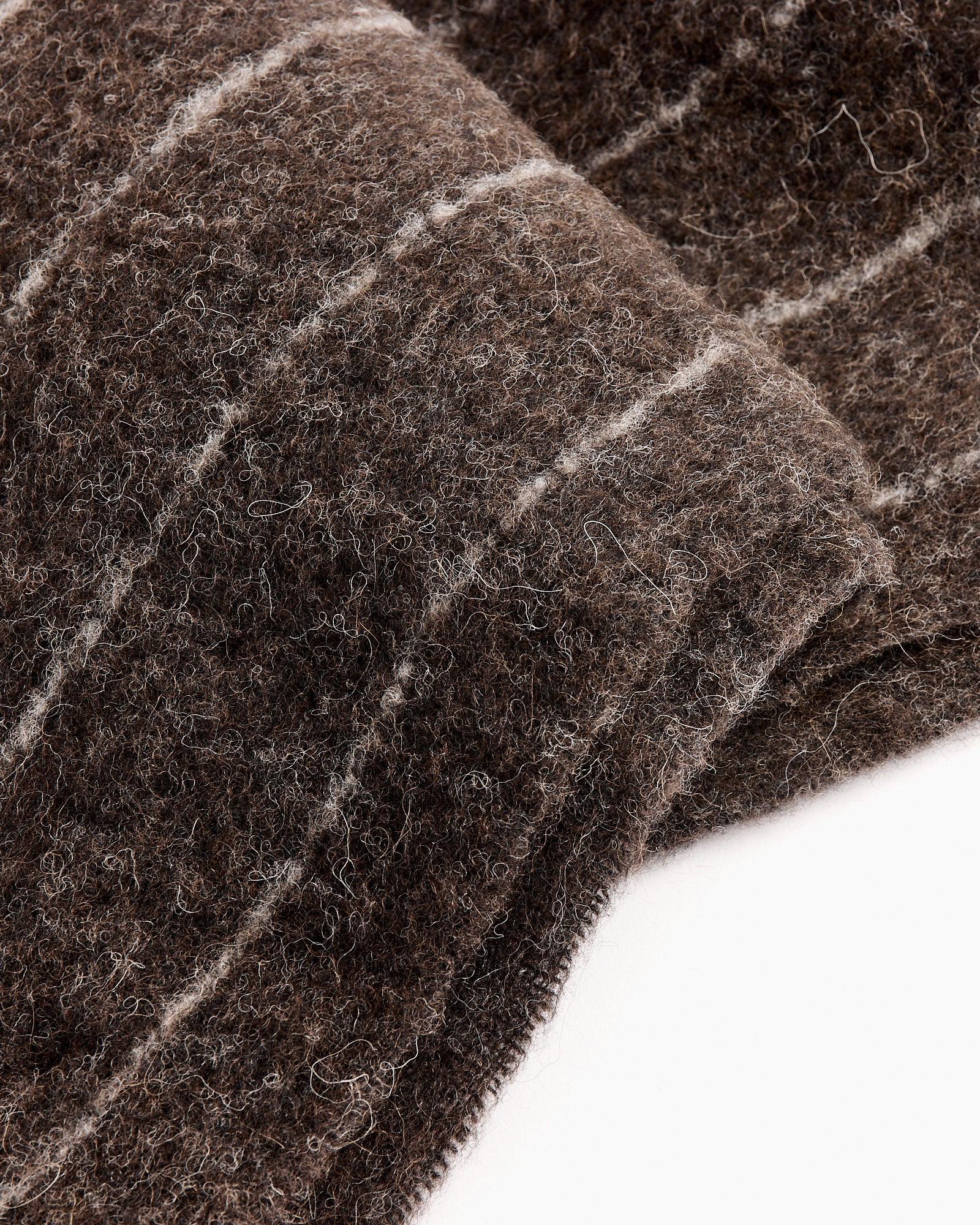 Our Legacy Estate Scarf - Brown Pinstripe Fuzzy Alpaca - OS - Default Title (272935)
