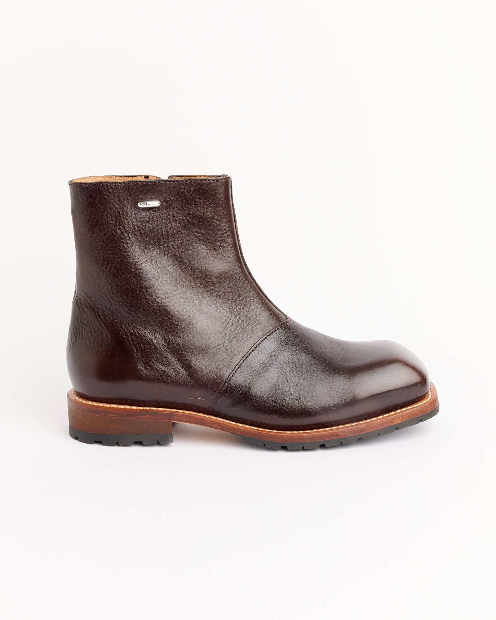 The Engine Boot in Deep Americano by Our Legacy is displayed against a white background.