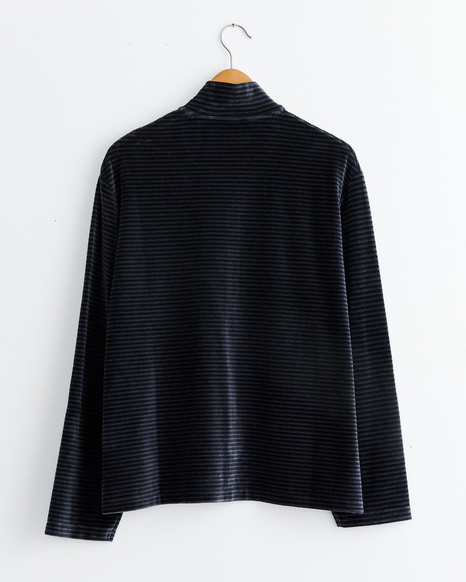 Our Legacy Shrunken Full Zip Polo Phantom Stripe - Phantom Stripe / 48 (272985)