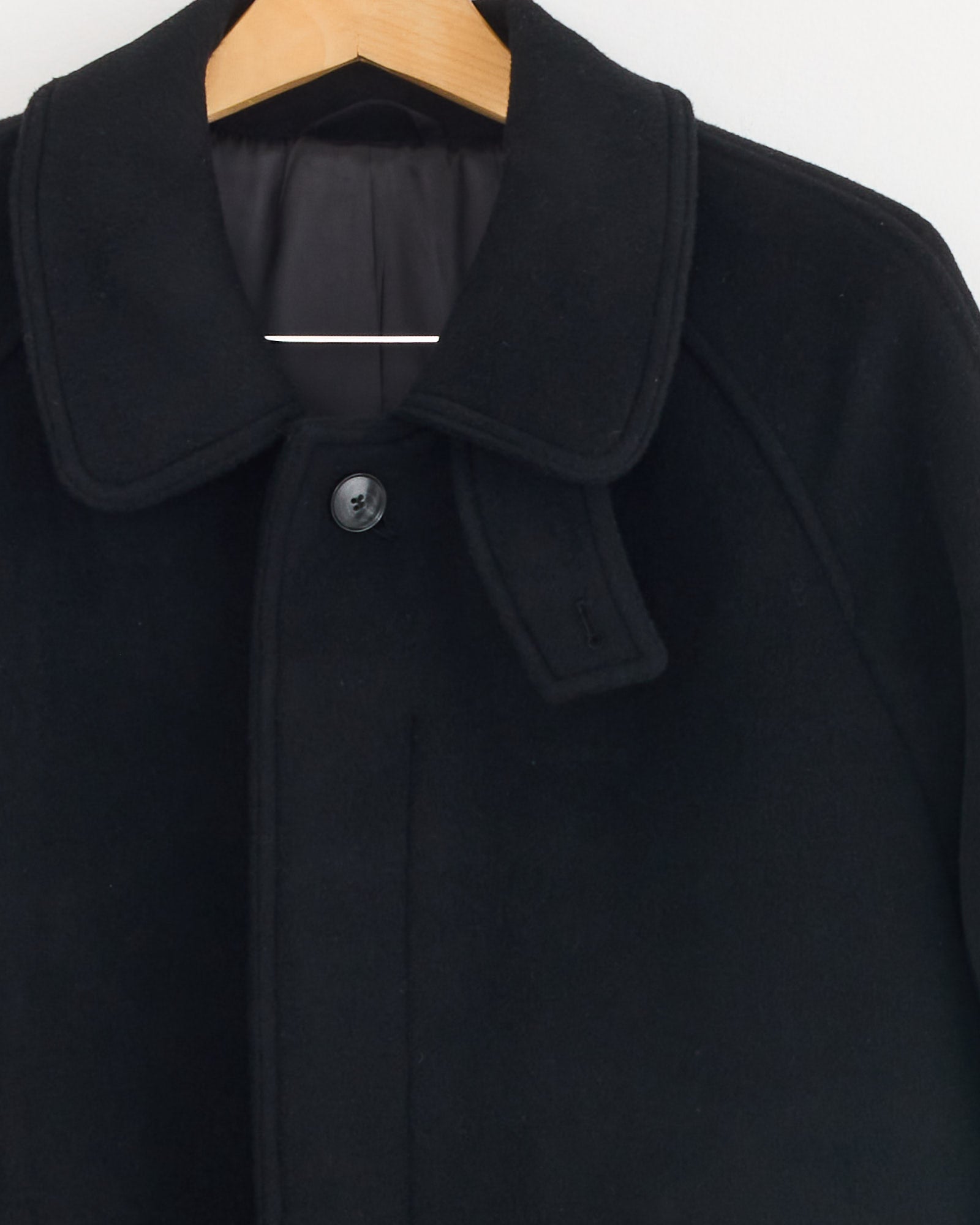 Light Wool Gabardine Jacket in Top Black