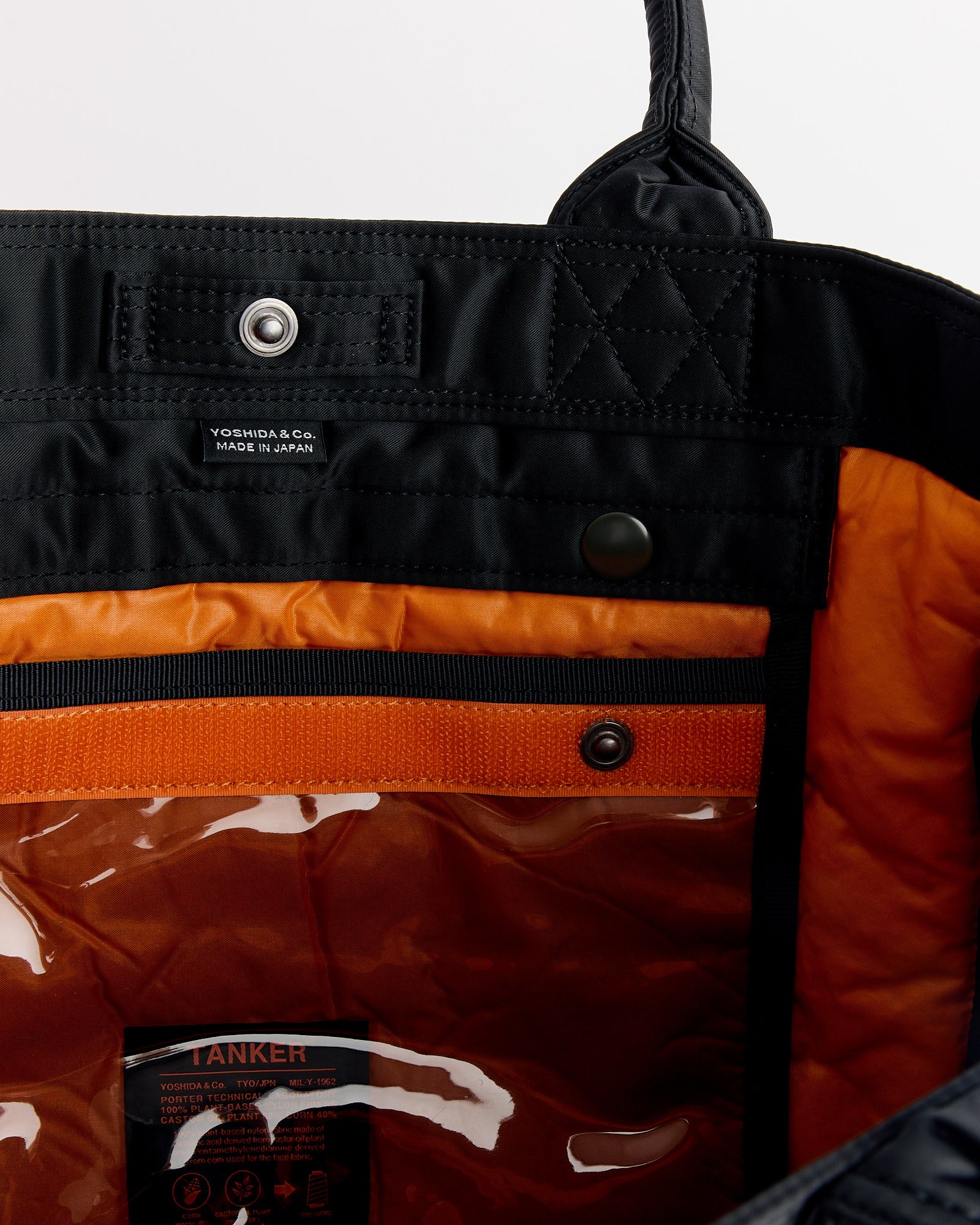 A close-up of the Porter Tanker Tote Bag in Black.