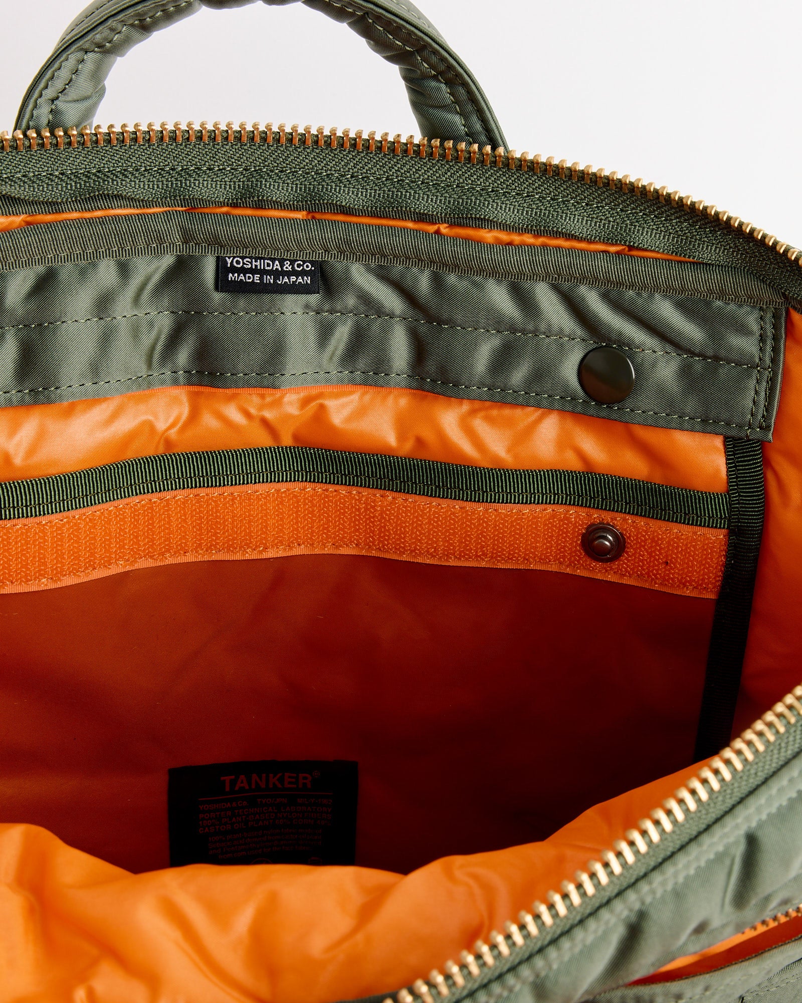 Tanker 2Way Document Zip Bag in Sage Green