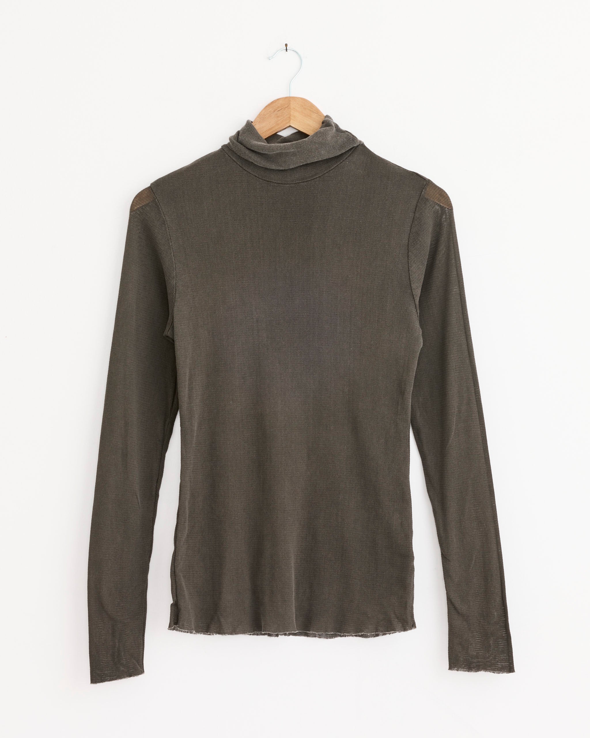 Black Crane Double Mesh Turtleneck Slate - Slate / S (273455)