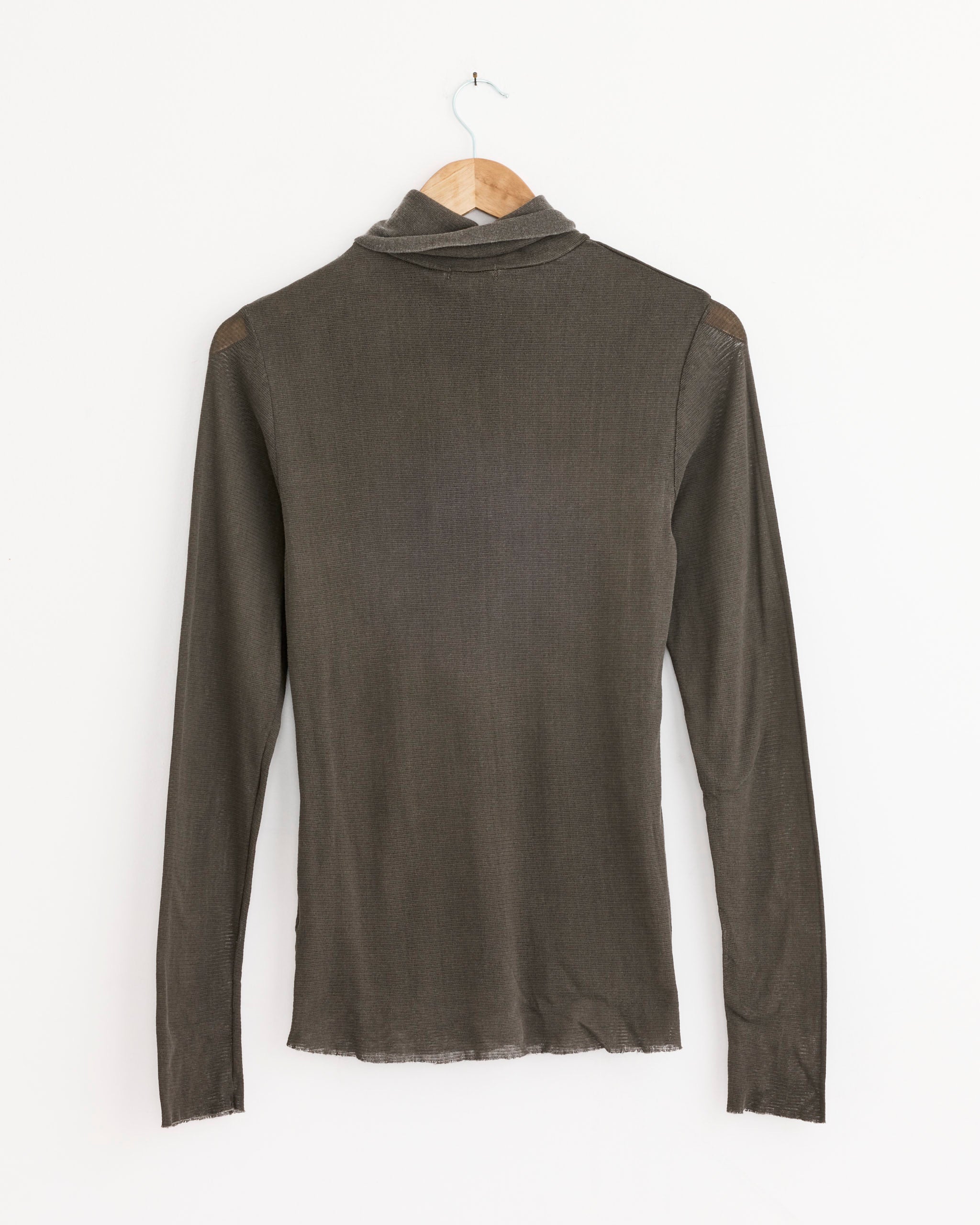 Black Crane Double Mesh Turtleneck Slate - Slate / S (273455)