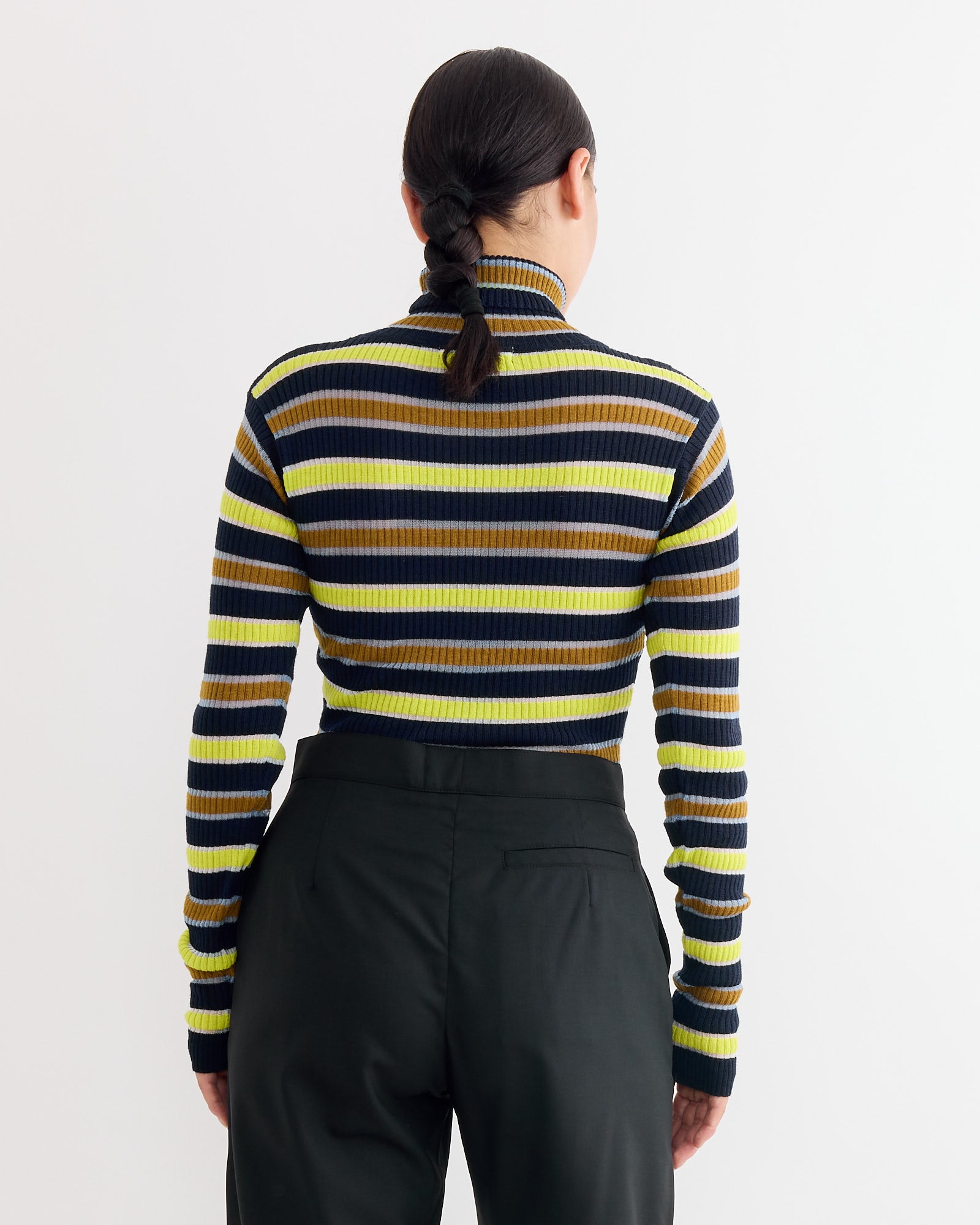 HENRIK VIBSKOV ボーダーロンT Tomato Knit Sweater