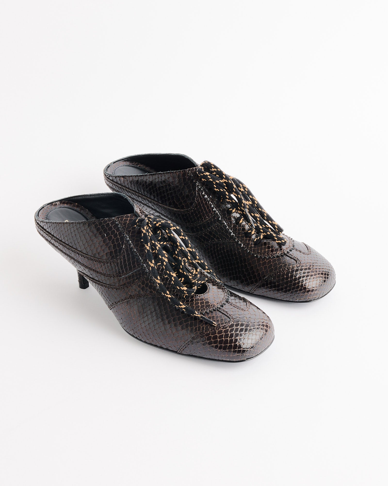 Dries Van Noten Qu. 350 Heel Dark Brown - Dark Brown / 39 (273750)