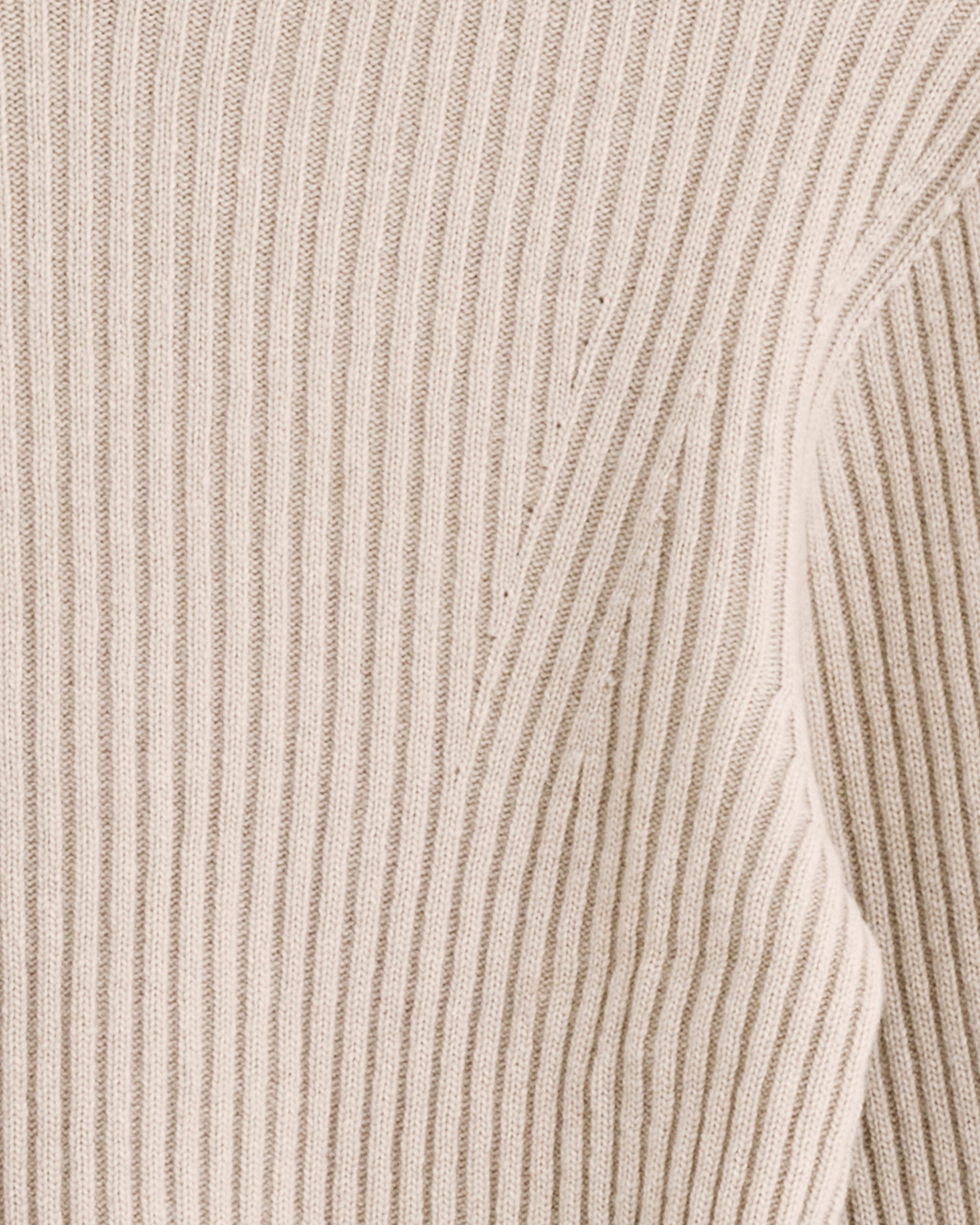 Amomento Ribbed Turtle Pullover - Beige / 0 (274039)