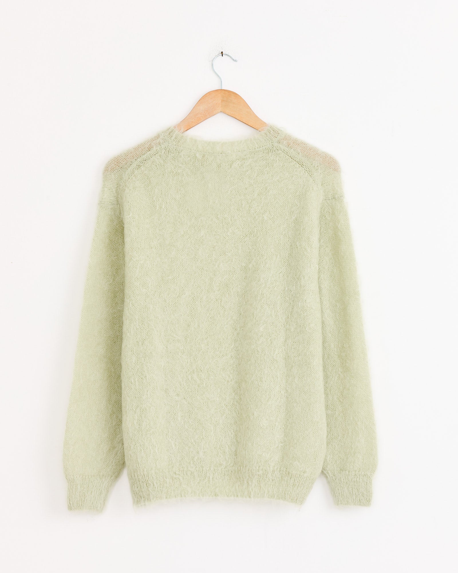 トップス AURALEE BRUSHED SUPERKID MOHAIR KNIT 3 Brushed Super Kid Mohair Pullover in Light Khaki
