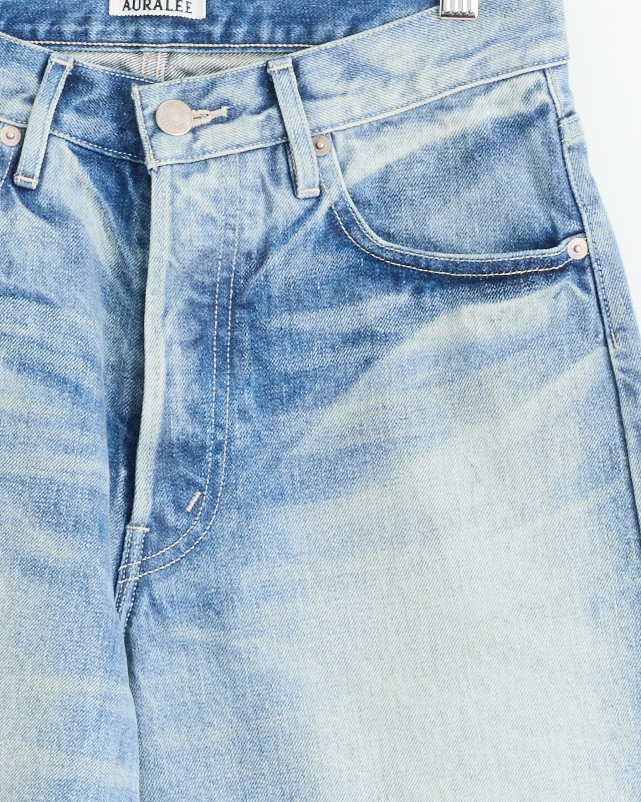 Auralee Selvedge Faded Heavy Denim Pant Faded Indigo - Faded Indigo / 26 (274287)