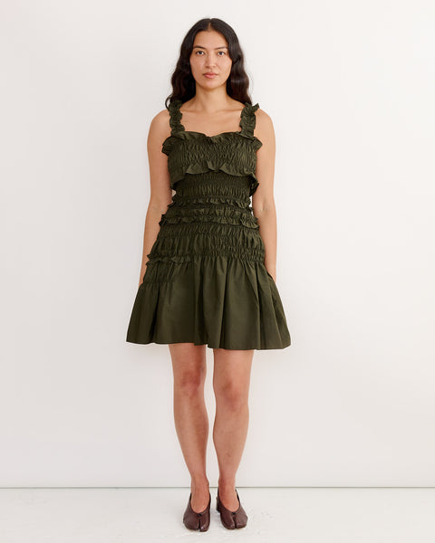 Oona Dress in Forest Green
