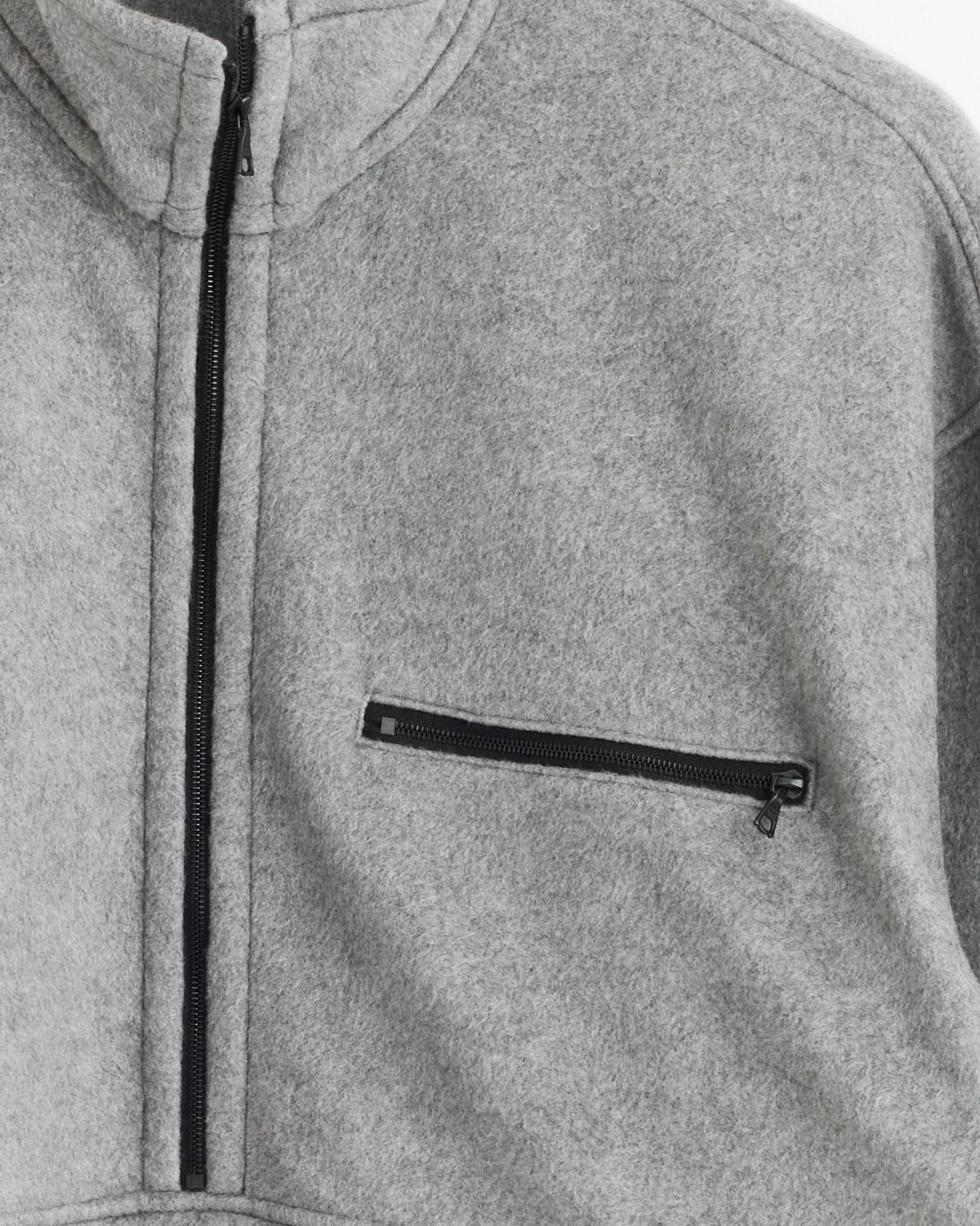 Auralee Silk Comfort Half Zip Pullover Top Grey - Top Grey / 3 (274411)