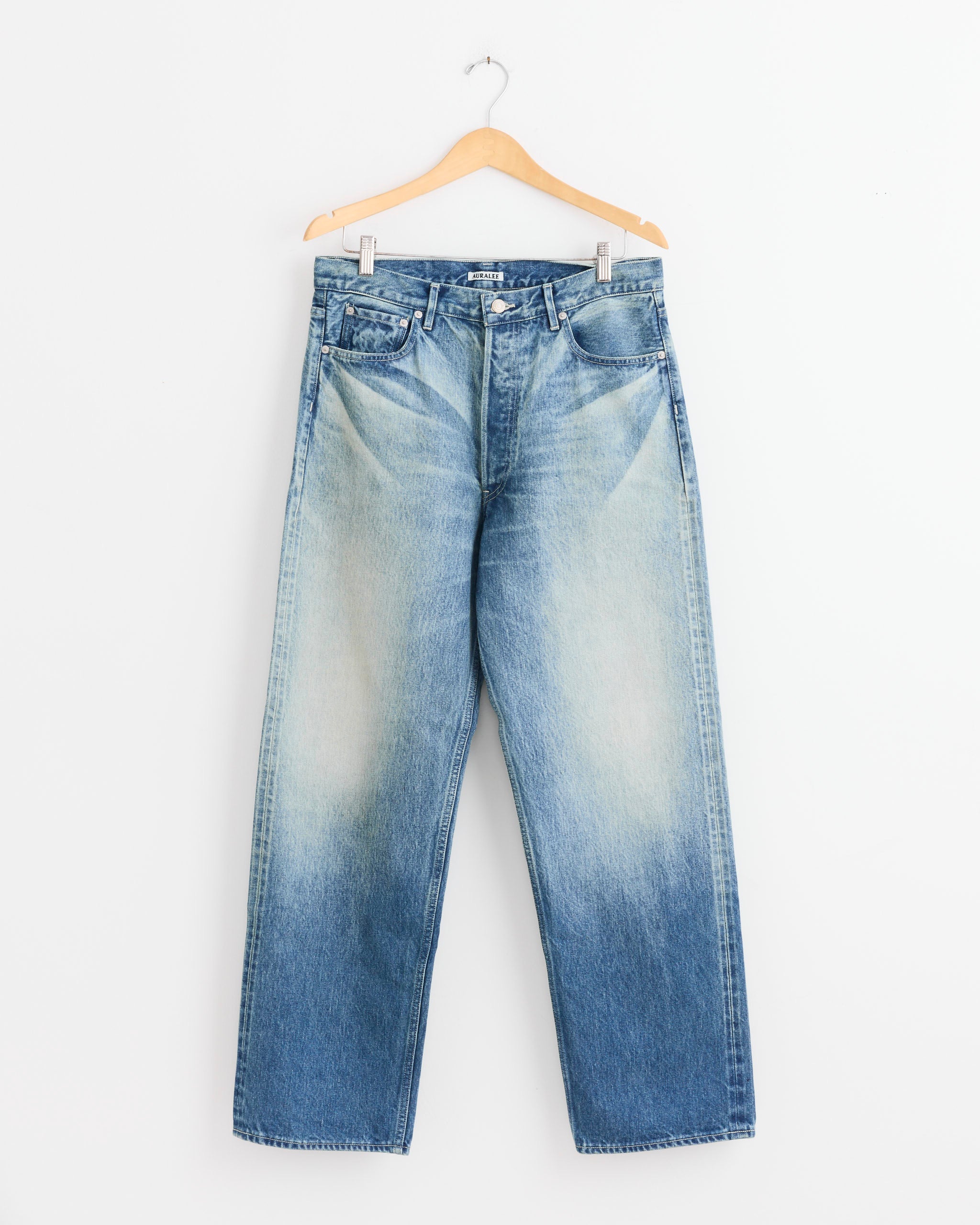 Auralee Selvedge Denim Wide Pant Faded Indigo - Faded Indigo / 32 (274415)