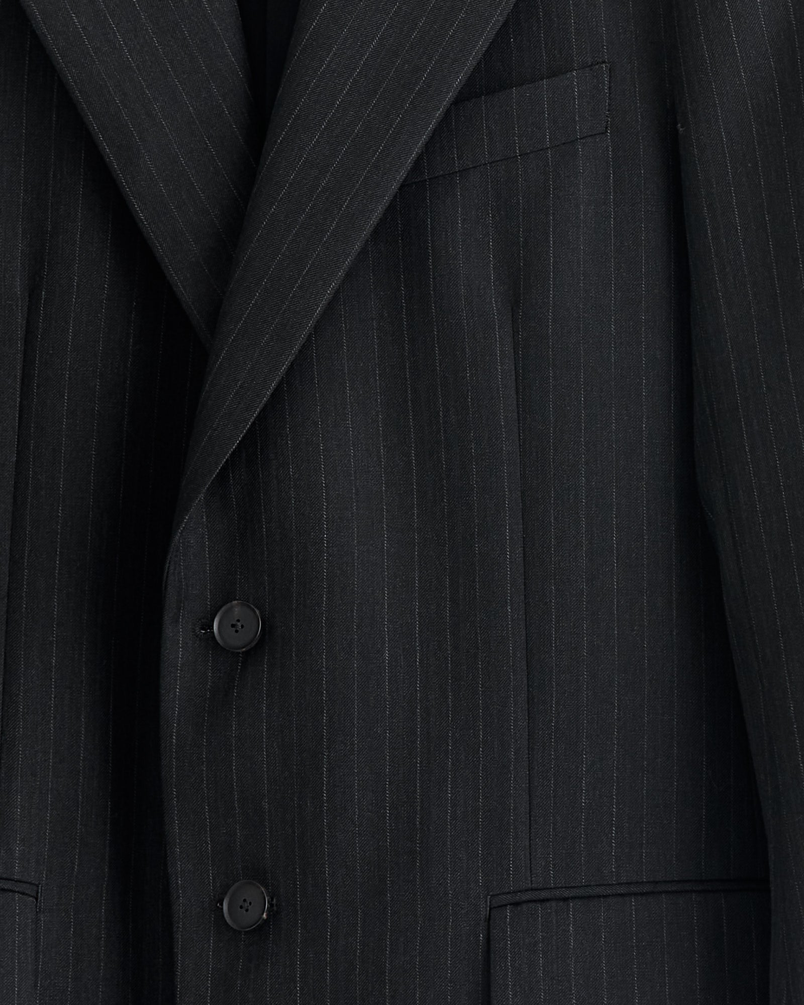 Bluefaced Wool Jacket in Charcoal Navy Stripe