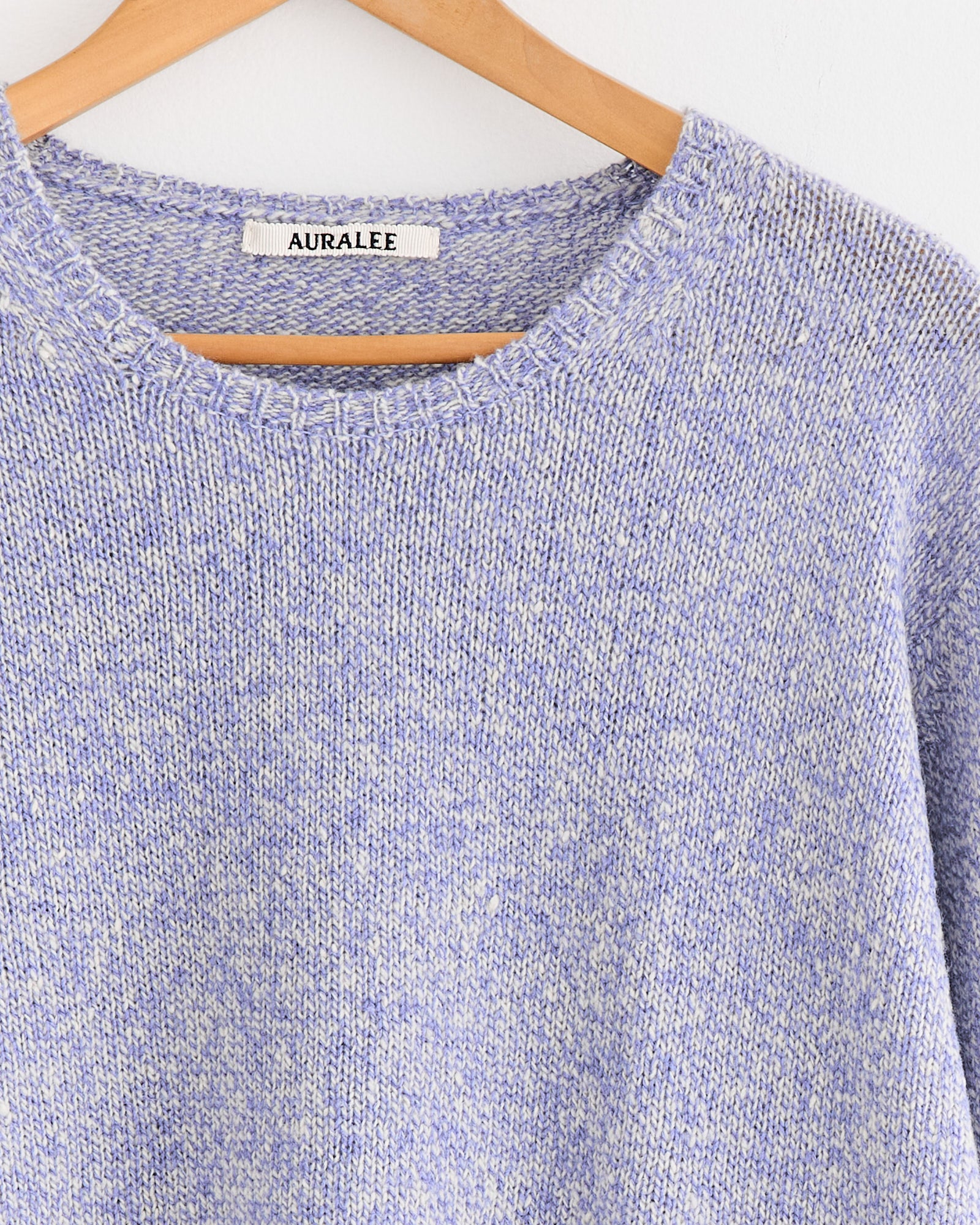 Airy Silk Wool Knit Pullover in Top Light Purple