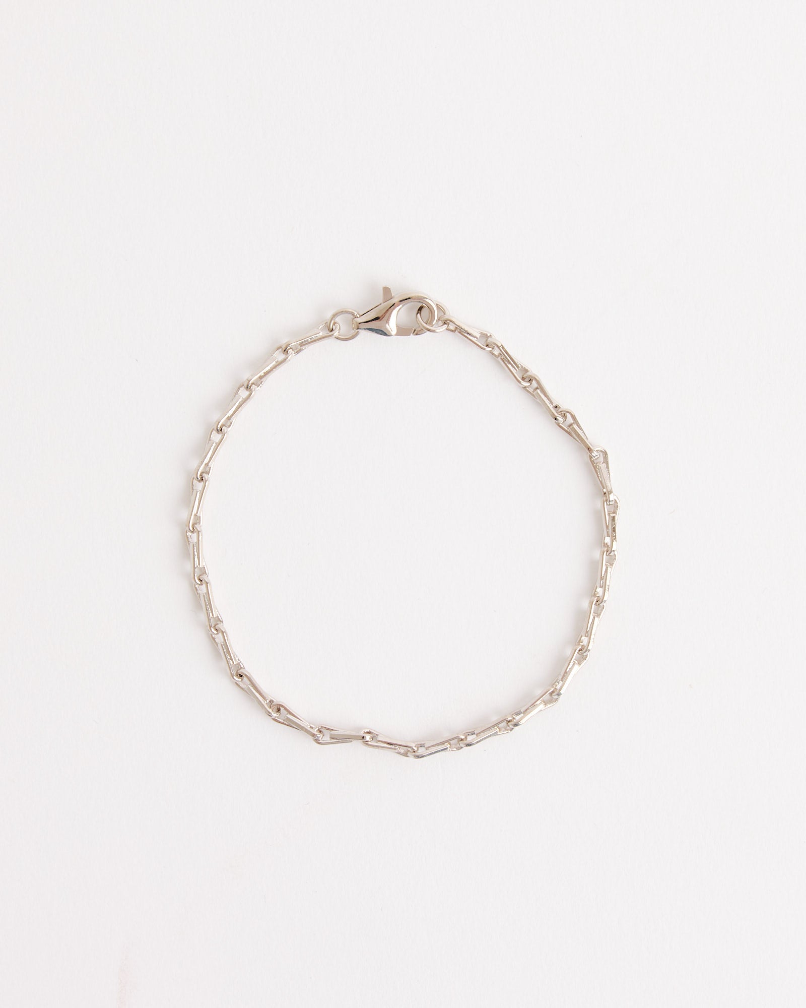 Laura Lombardi Silver Corre Bracelet - Platinum Plated Brass / 7" (274918)