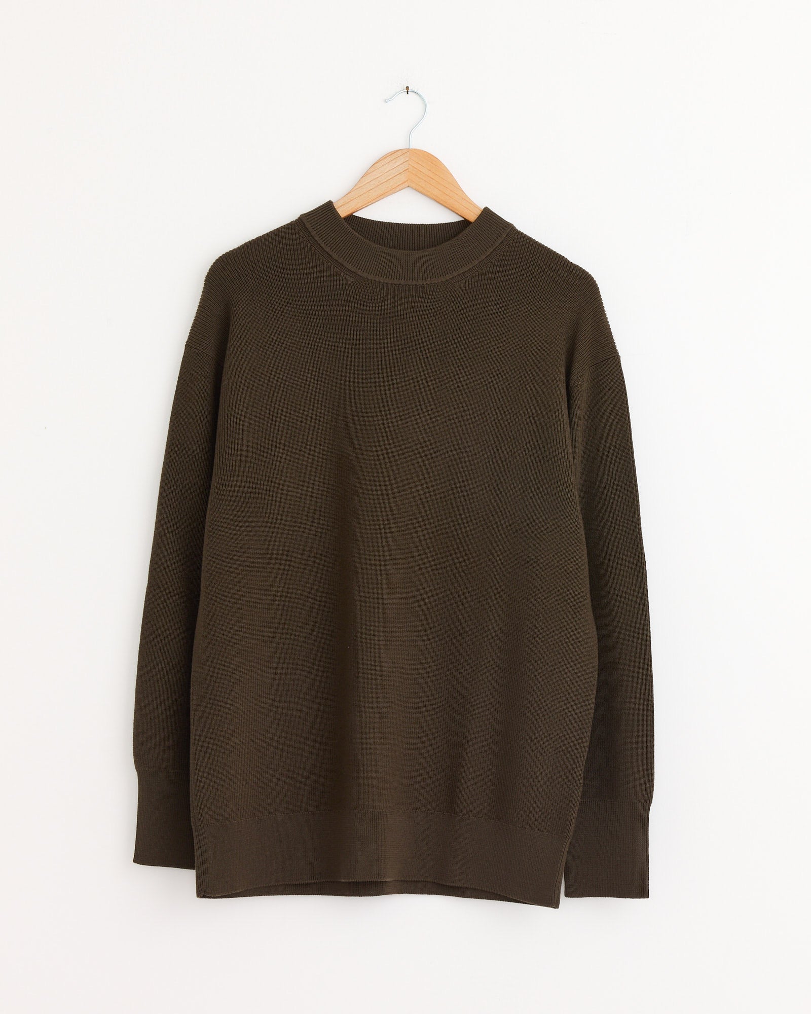 トップス MARGARET HOWELL FINE MERINO WOOL Black classic merino Ribbed High Neck Jumper | Margaret Howell