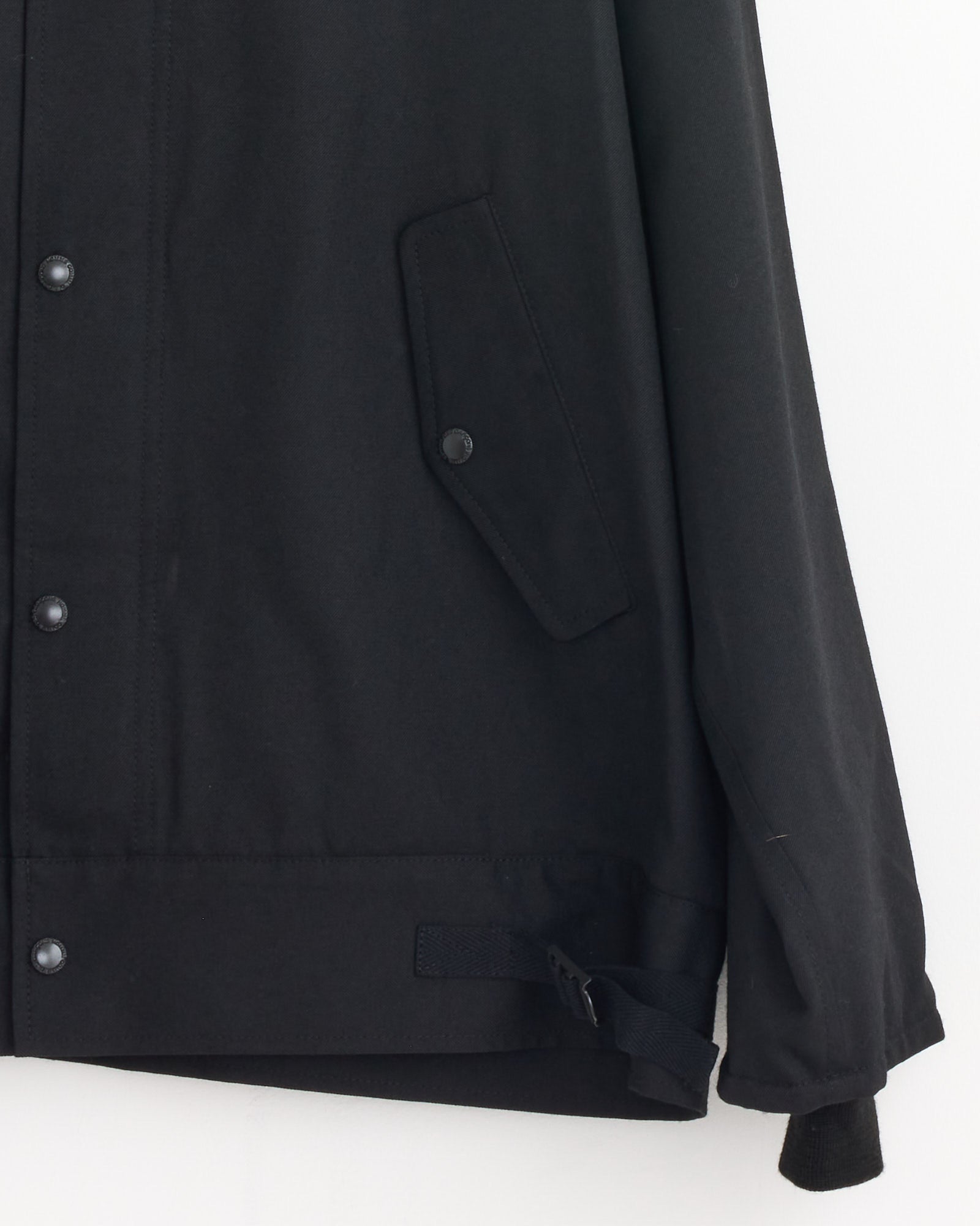 Button Flap Pocket Jacket in Black