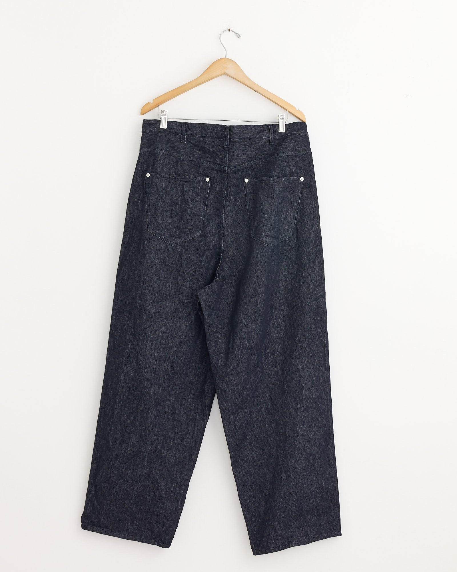 Pleated Jeans in Indigo