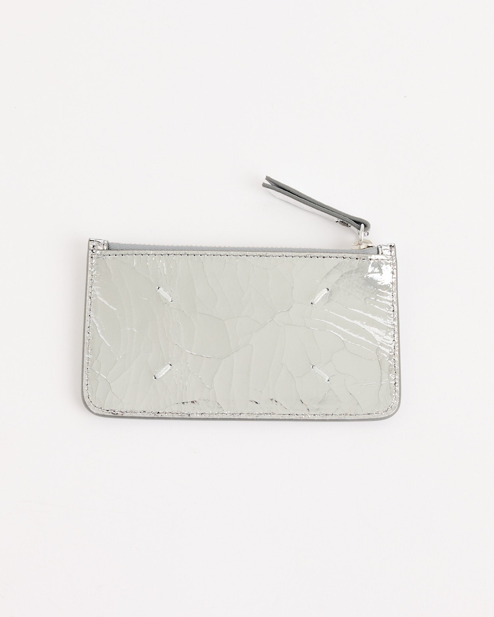 Maison Margiela Card Holder Zip Ew Wallet - Silver / OS (275662)