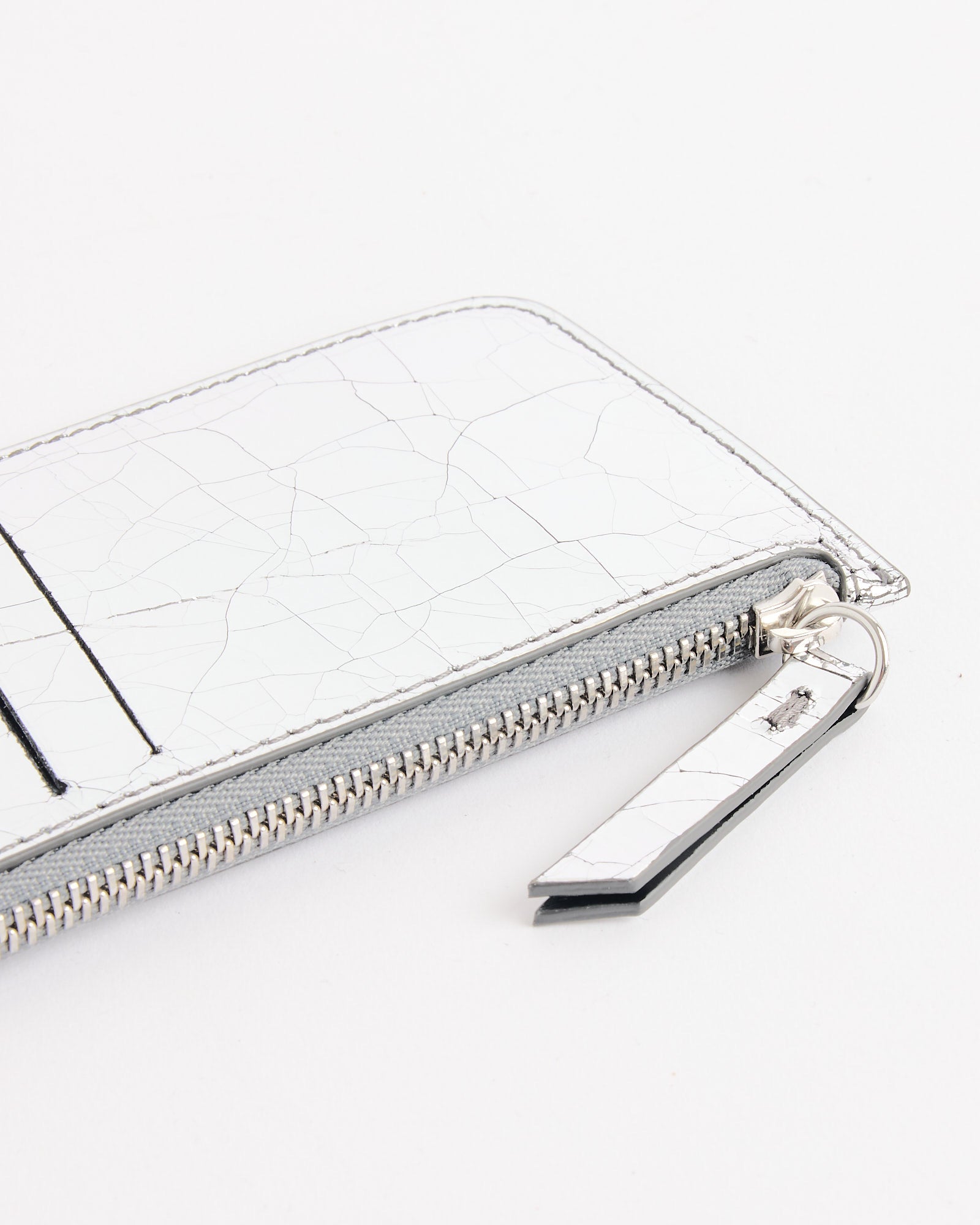 Maison Margiela Card Holder Zip Ew Wallet - Silver / OS (275662)