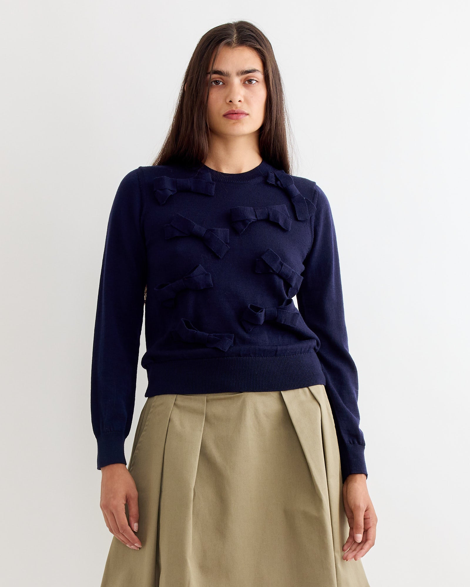 【kure0218】COMME des GARCONS GIRL トップス COMME DES GARCONS Girl Peter Pan BowCollar White Cotton