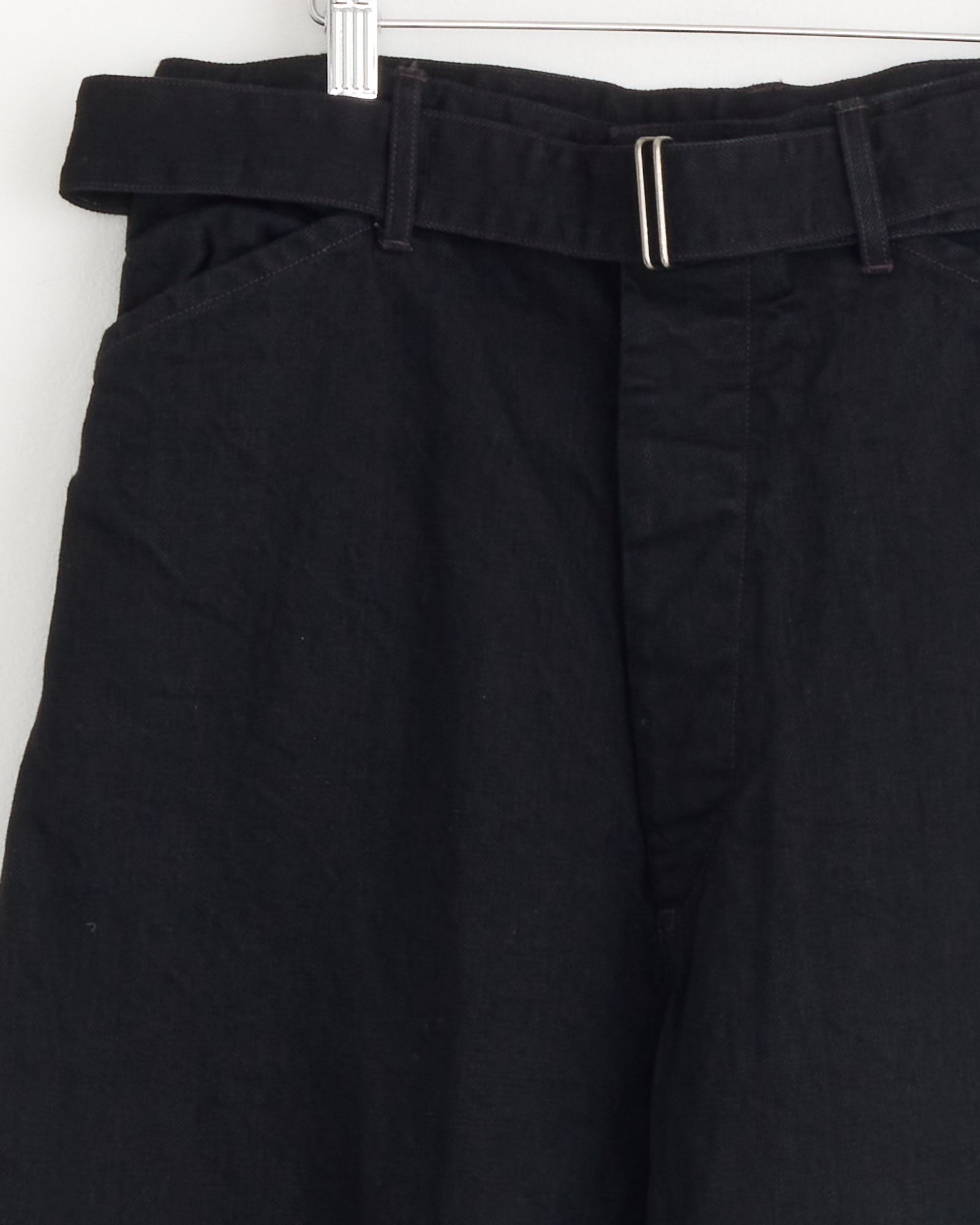 COMOLI BELTED PANTS ネイビー　4 Comoli Black Denim Belted Pants – Neighbour