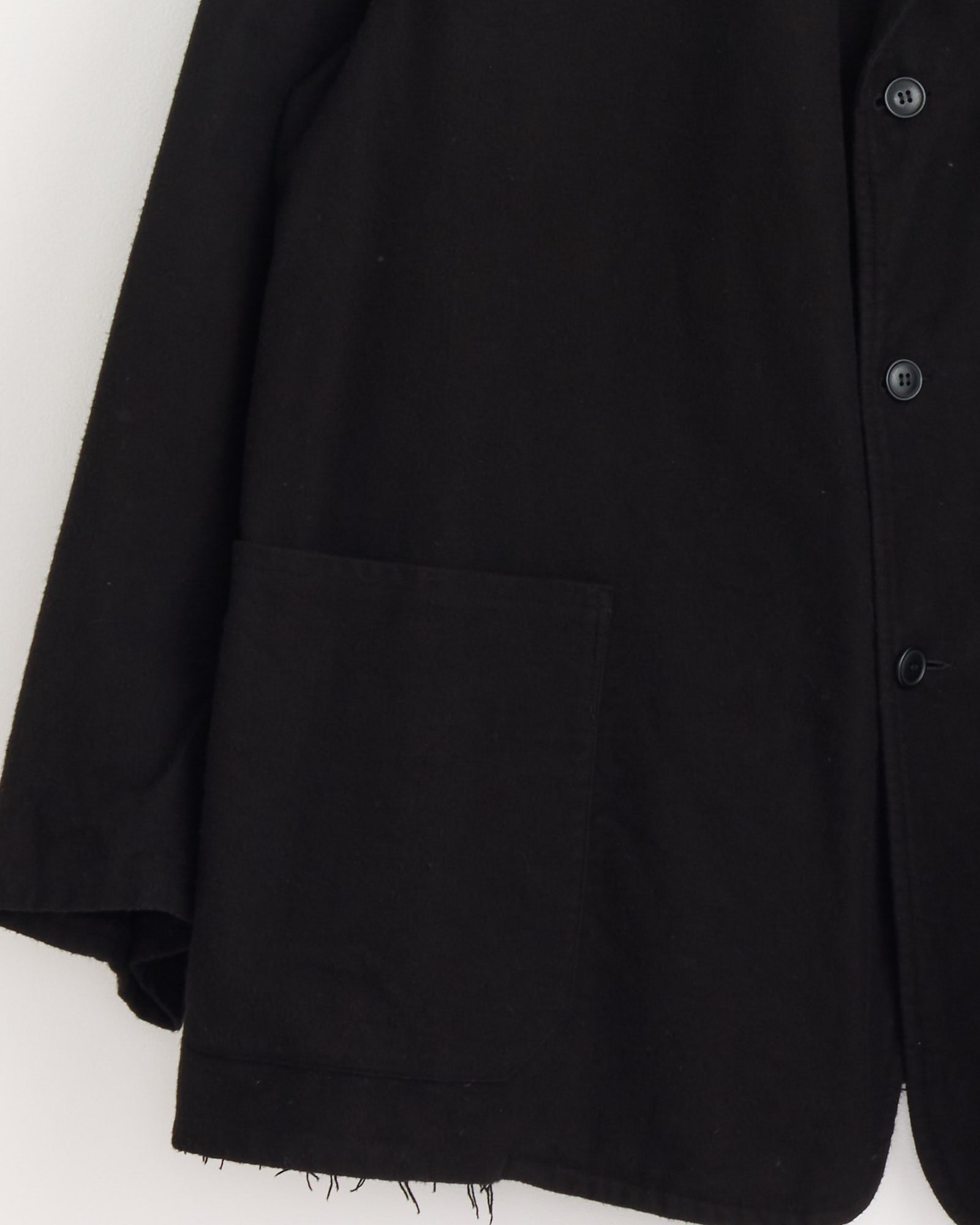 Cotton Flannel Jacket in Black