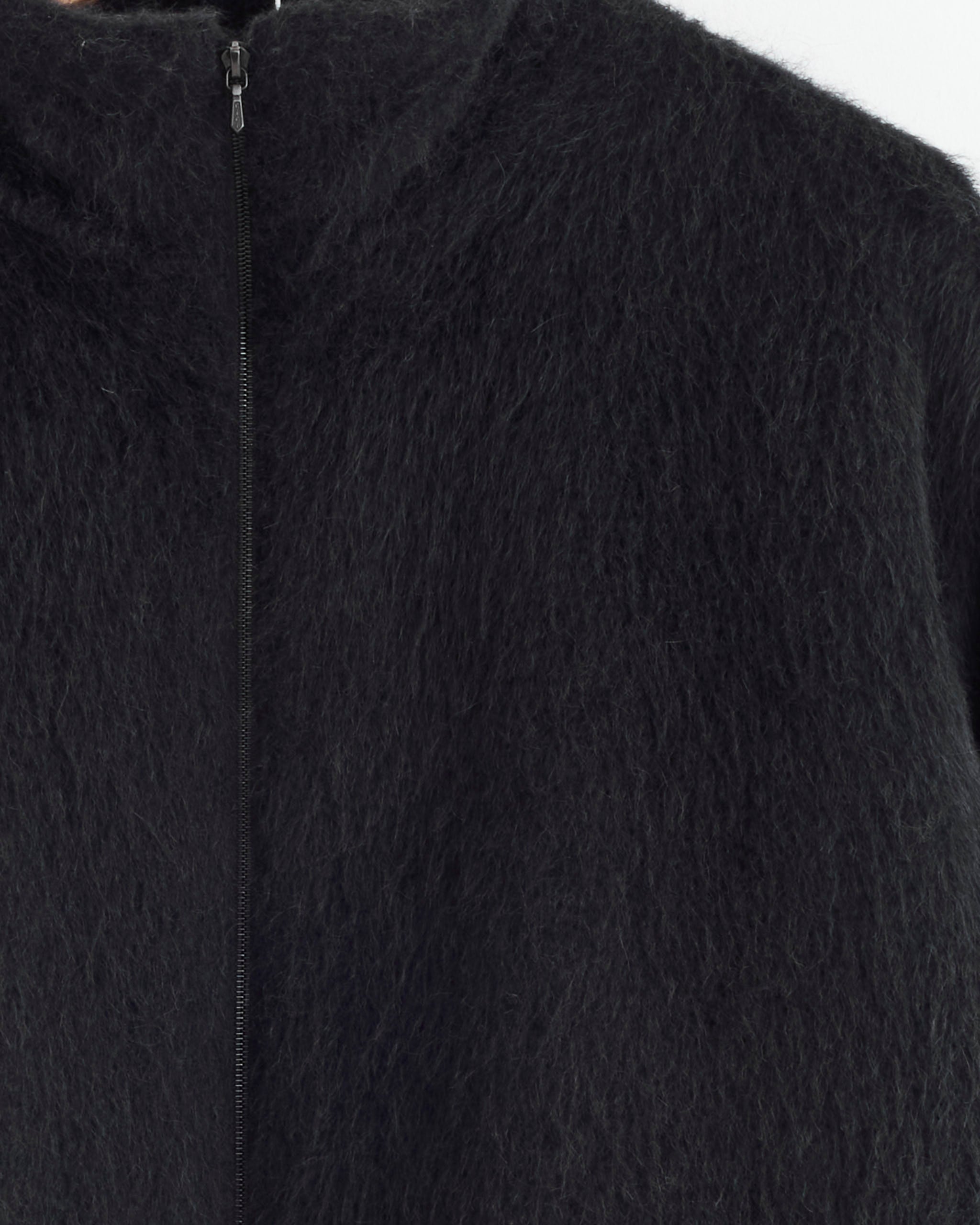 Comoli Camel Shaggy Jacket - Navy / 2 (275858)