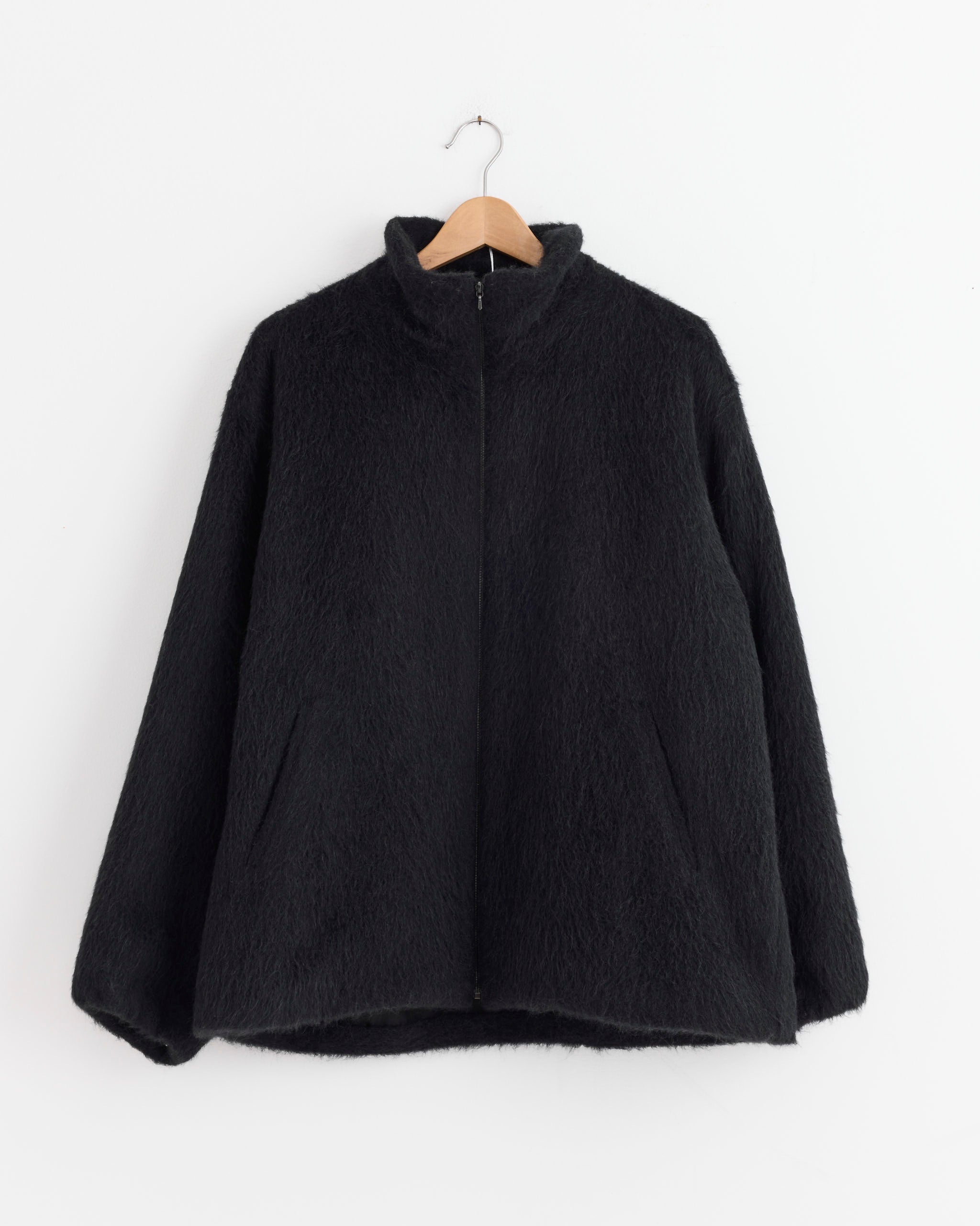 Comoli Camel Shaggy Jacket - Navy / 2 (275858)