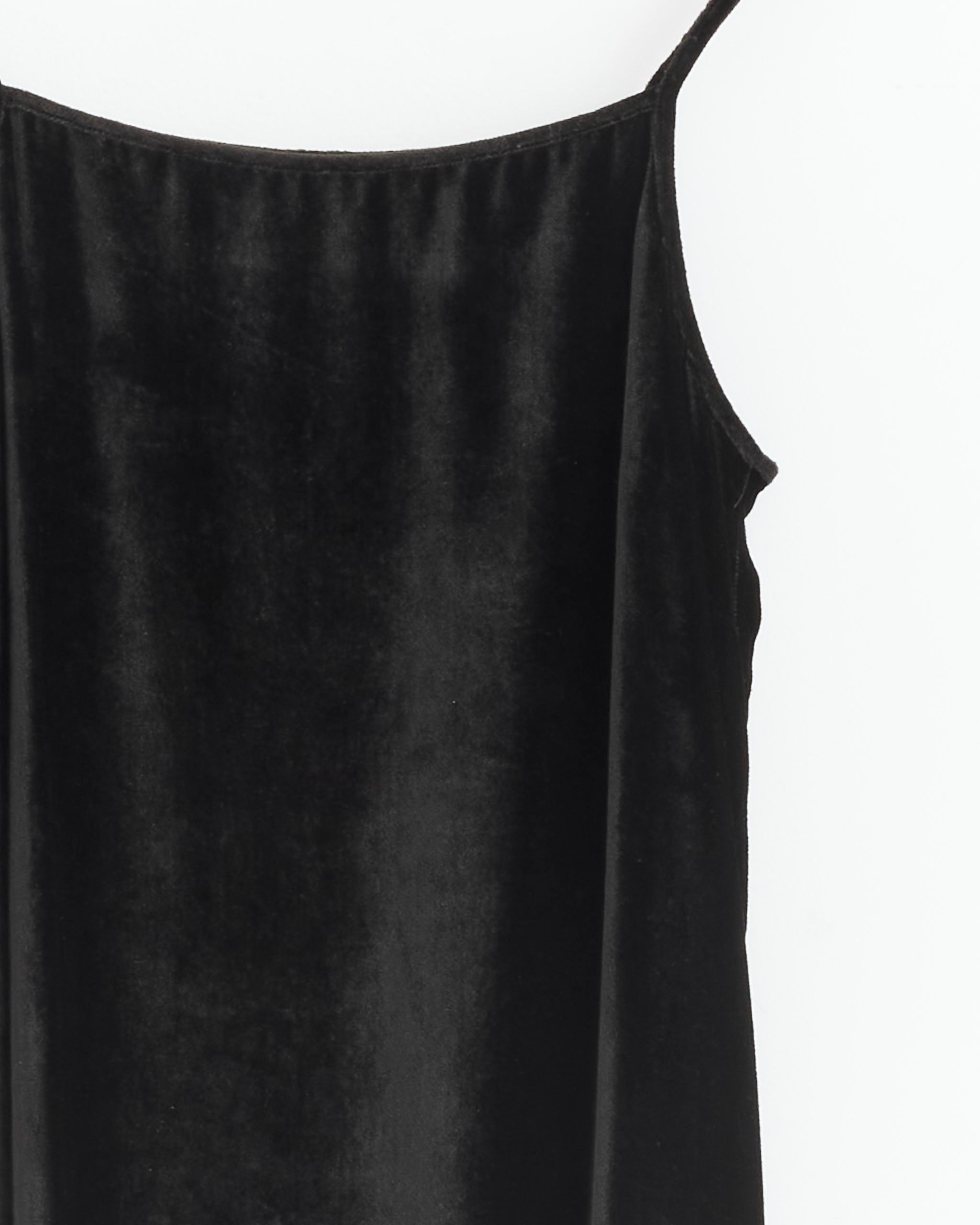 Comoli Velour Slip Dress Black - Black / 1 (275914)