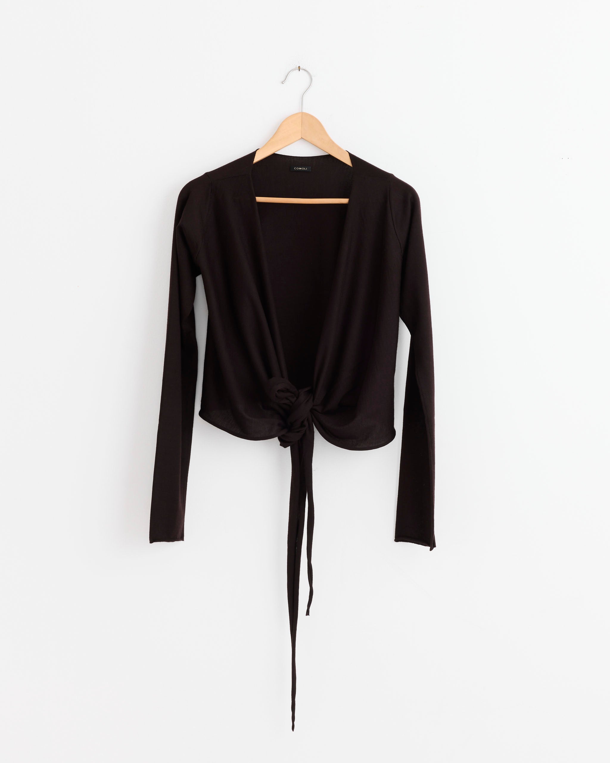 Comoli Cashmere Silk Wrap Cardigan - Brown / OS (275919)