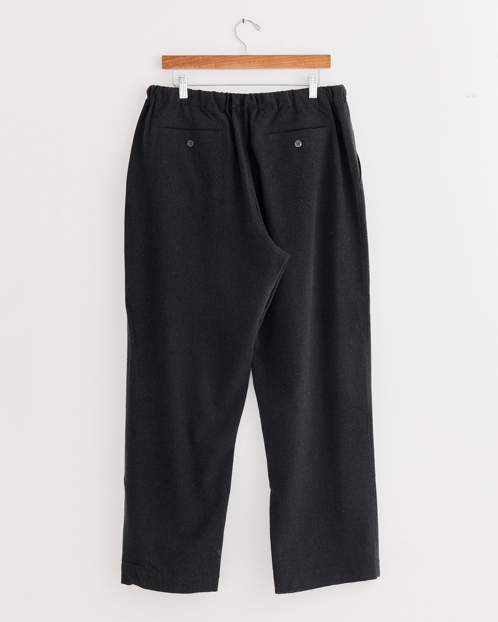 Silk Wool Pant in Black