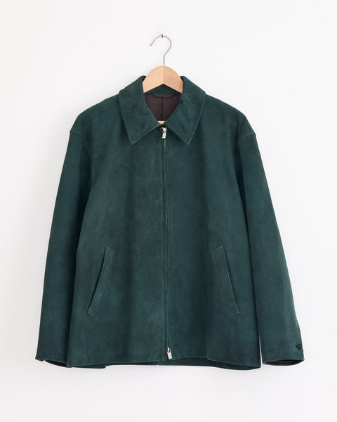 Sheep Suede Heavy Jacket in Green