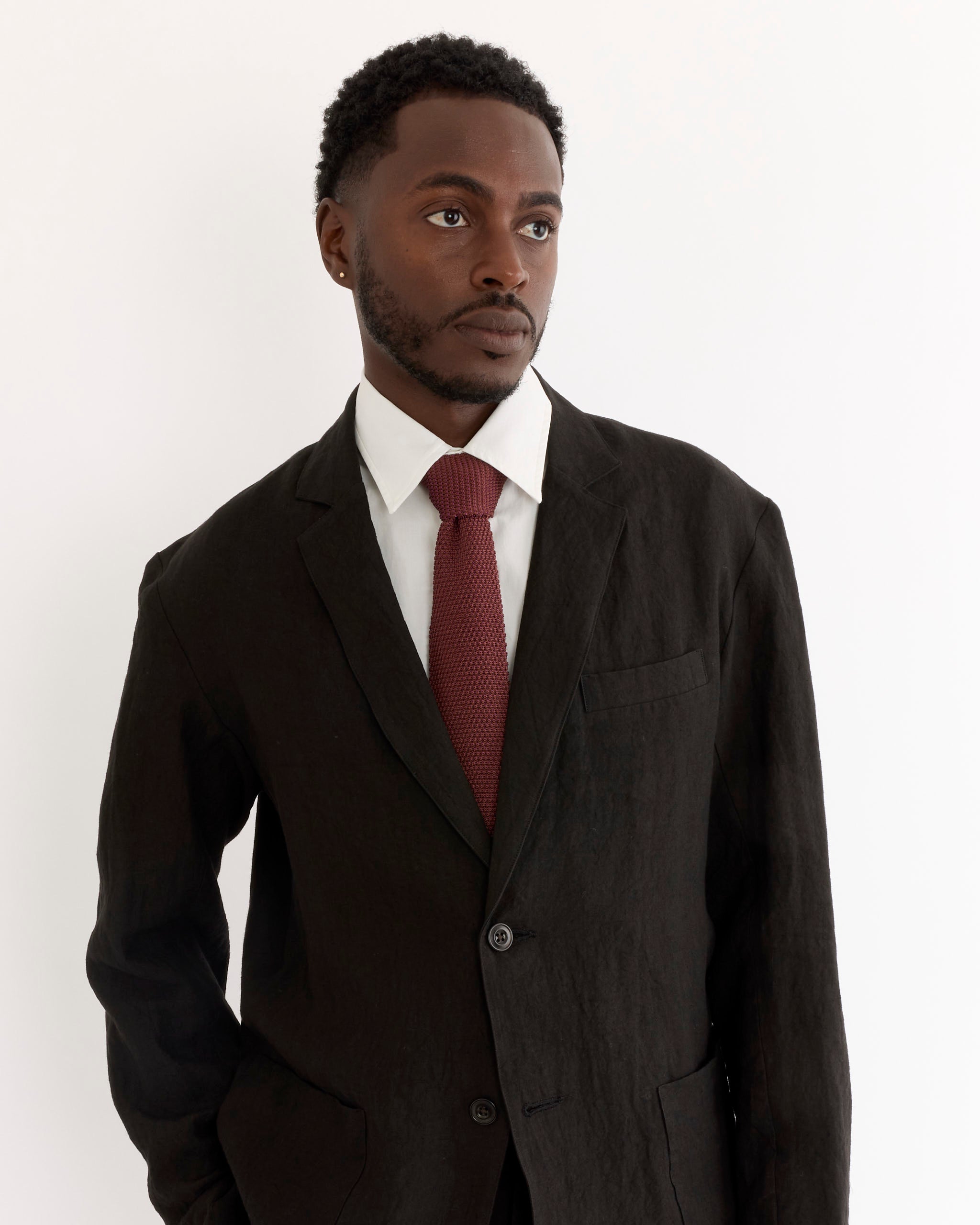 Blazer in Sun Dried Linen Black - Sun Dried Linen Black / L (276095)