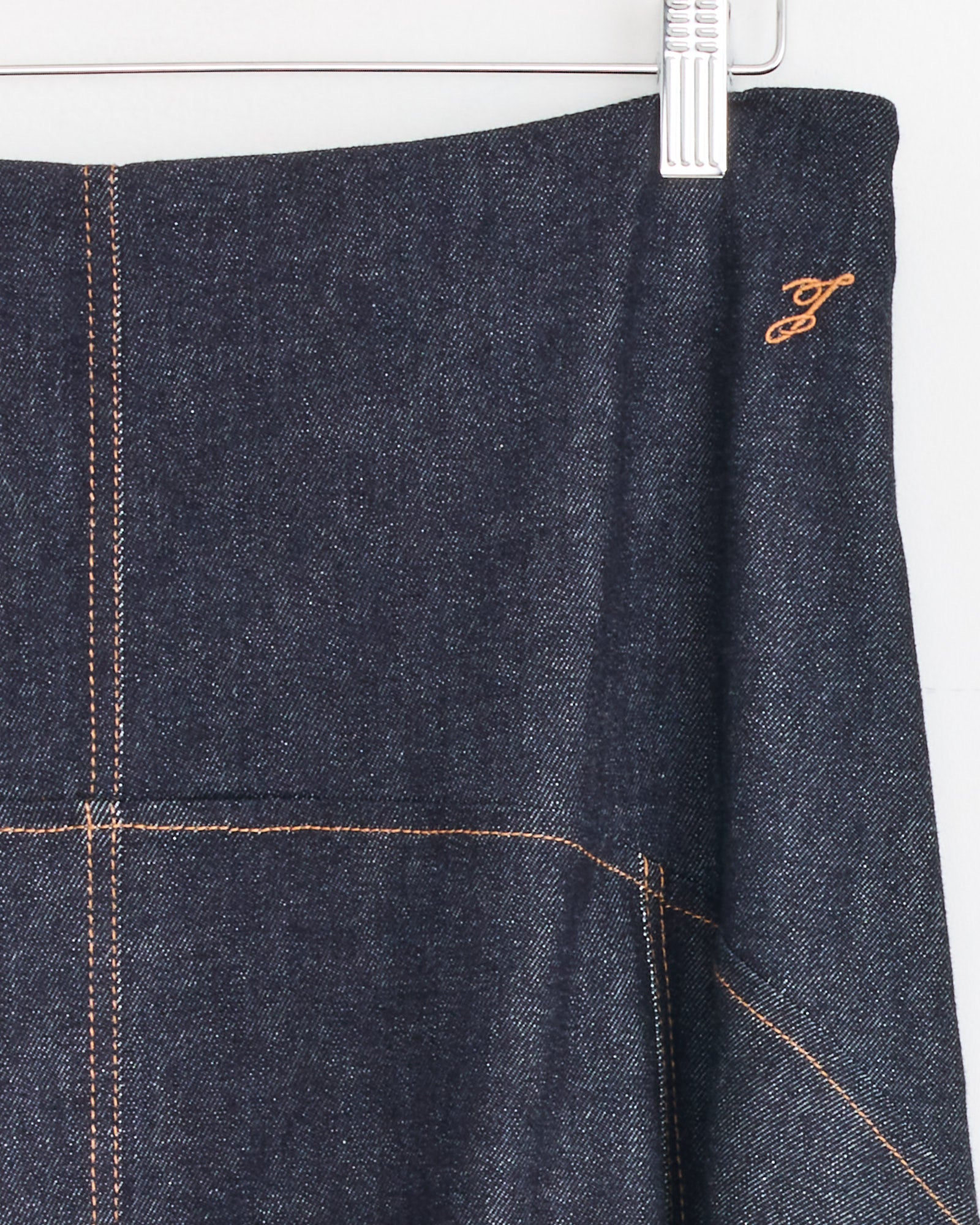 La Jupe Triangle De-Nimes Skirt in Dark Navy - Dark Navy / 27 (276546)