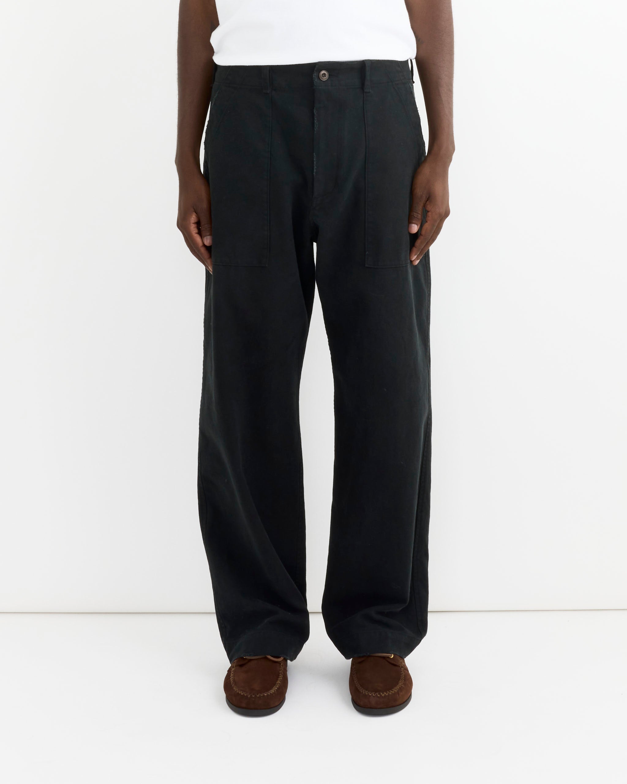 Toyon Pant in French Cotton Twill Black - French Cotton Twill Black / M (276698)