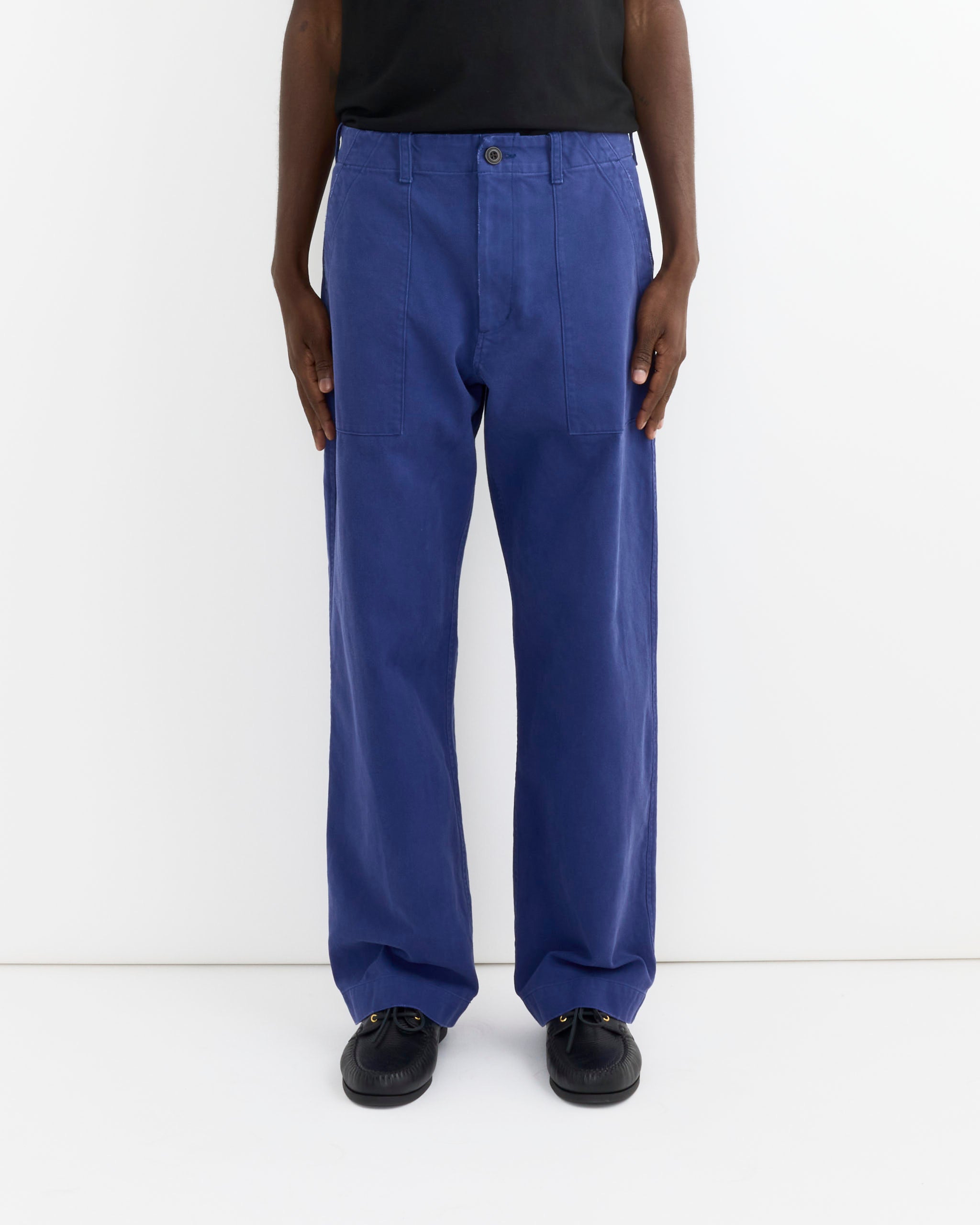 Toyon Pant in French Cotton Twill Blue - French Cotton Twill Blue / M (276706)