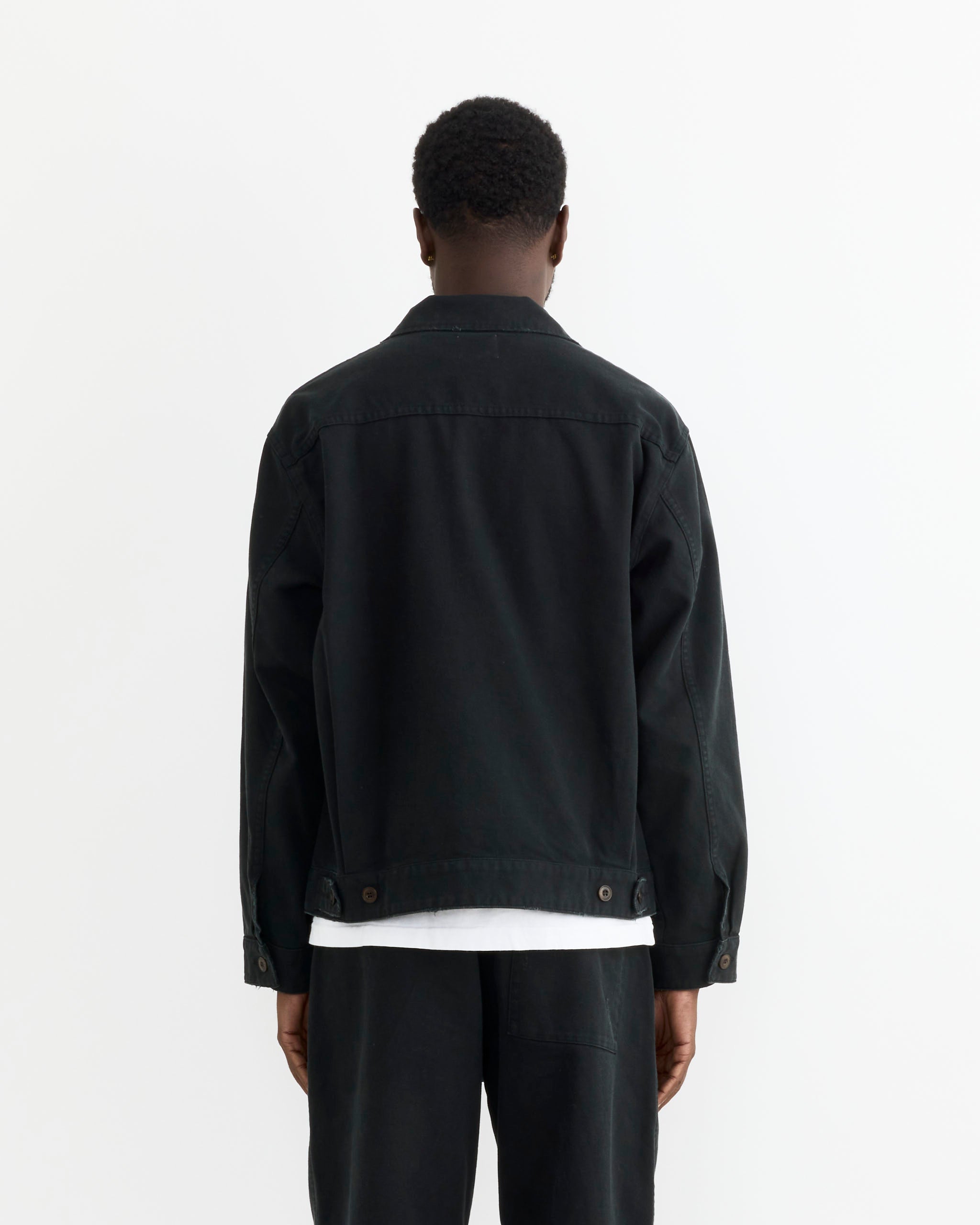 Lang Jacket in French Cotton Twill Black - French Cotton Twill Black / L (276711)