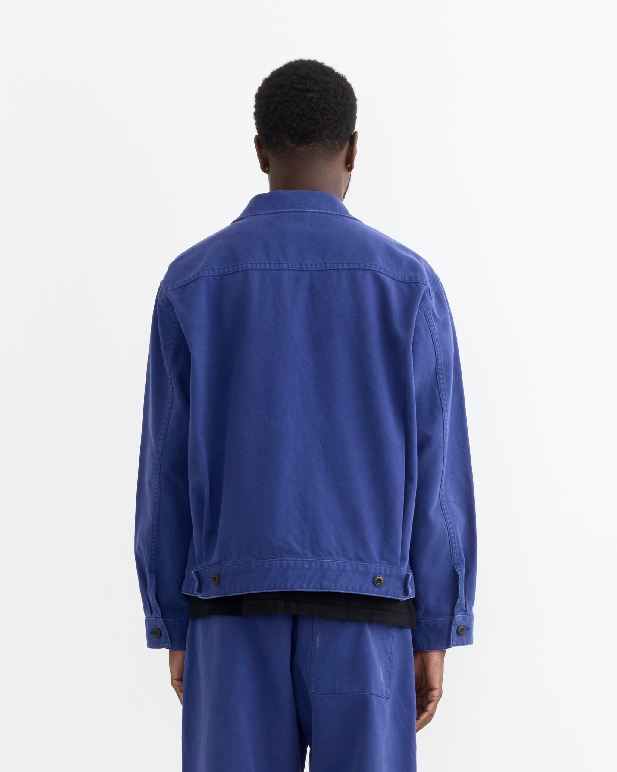 Lang Jacket in French Cotton Twill Blue - French Cotton Twill Blue / L (276721)