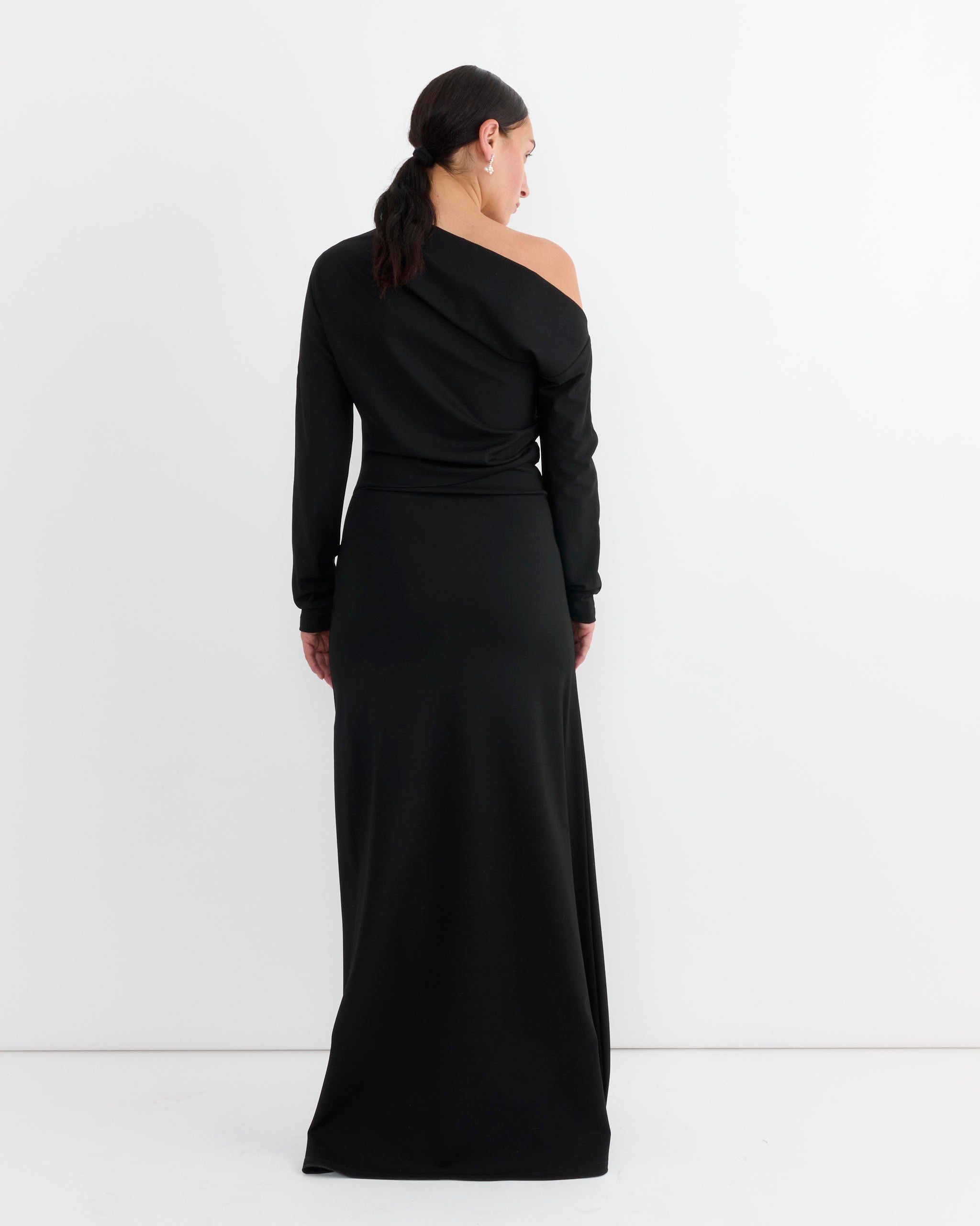 Twisted Jersey Dress in Black Twisted Jersey Dress in Black