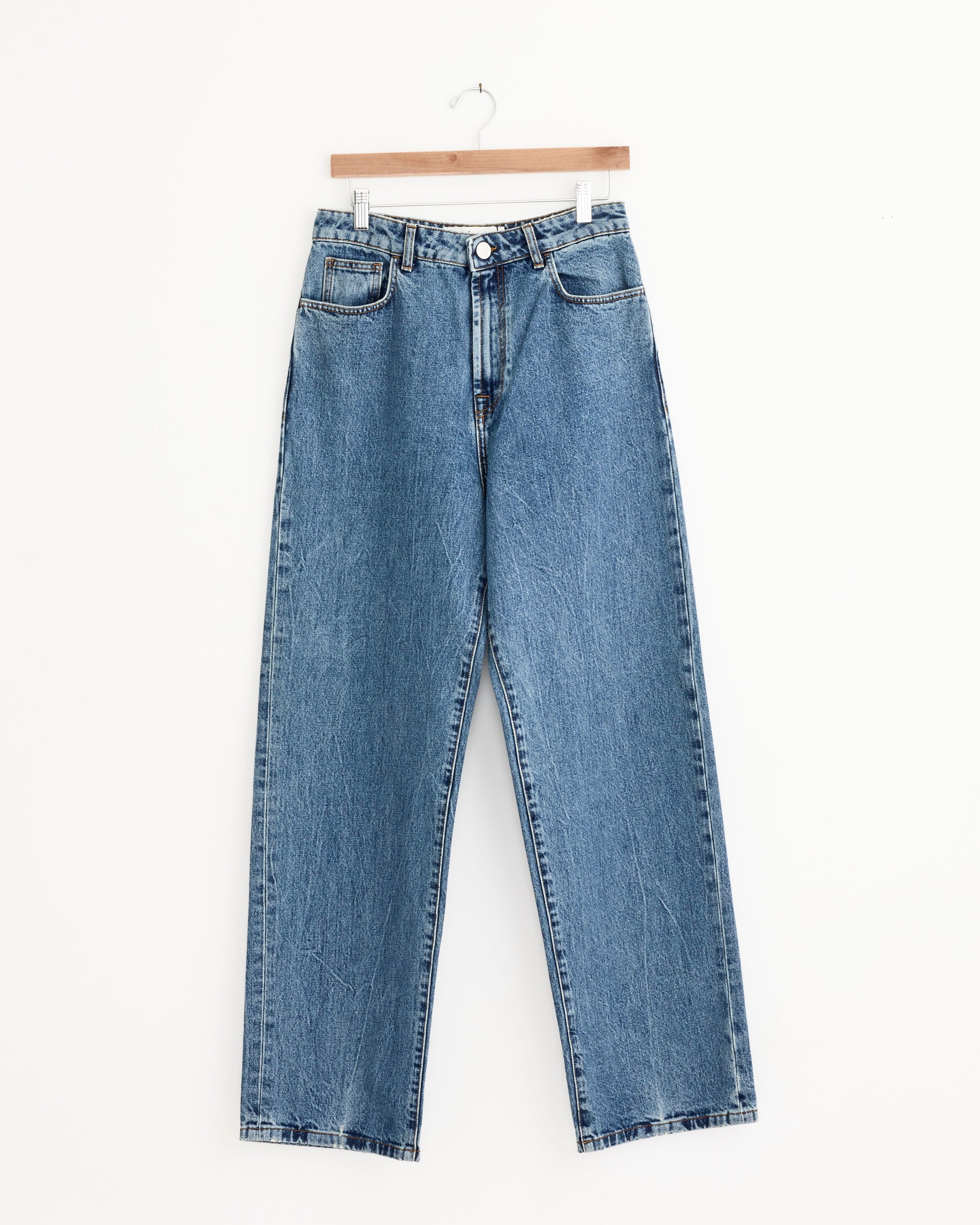 Róhe Signature Baggy Fit Jean Mid Blue - Mid Blue / 36 (277134)