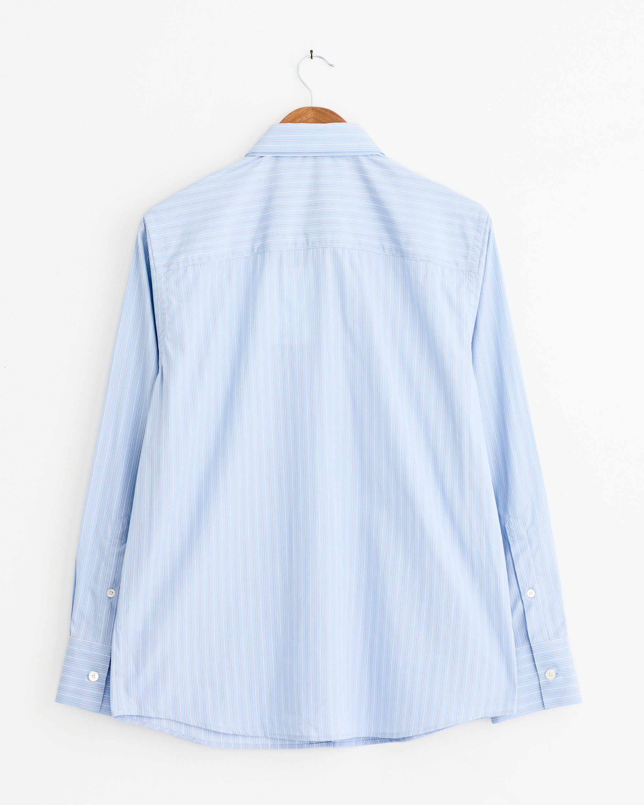 Róhe Double Collar Shirt Blue Stripe - Blue Stripe / 36 (277139)