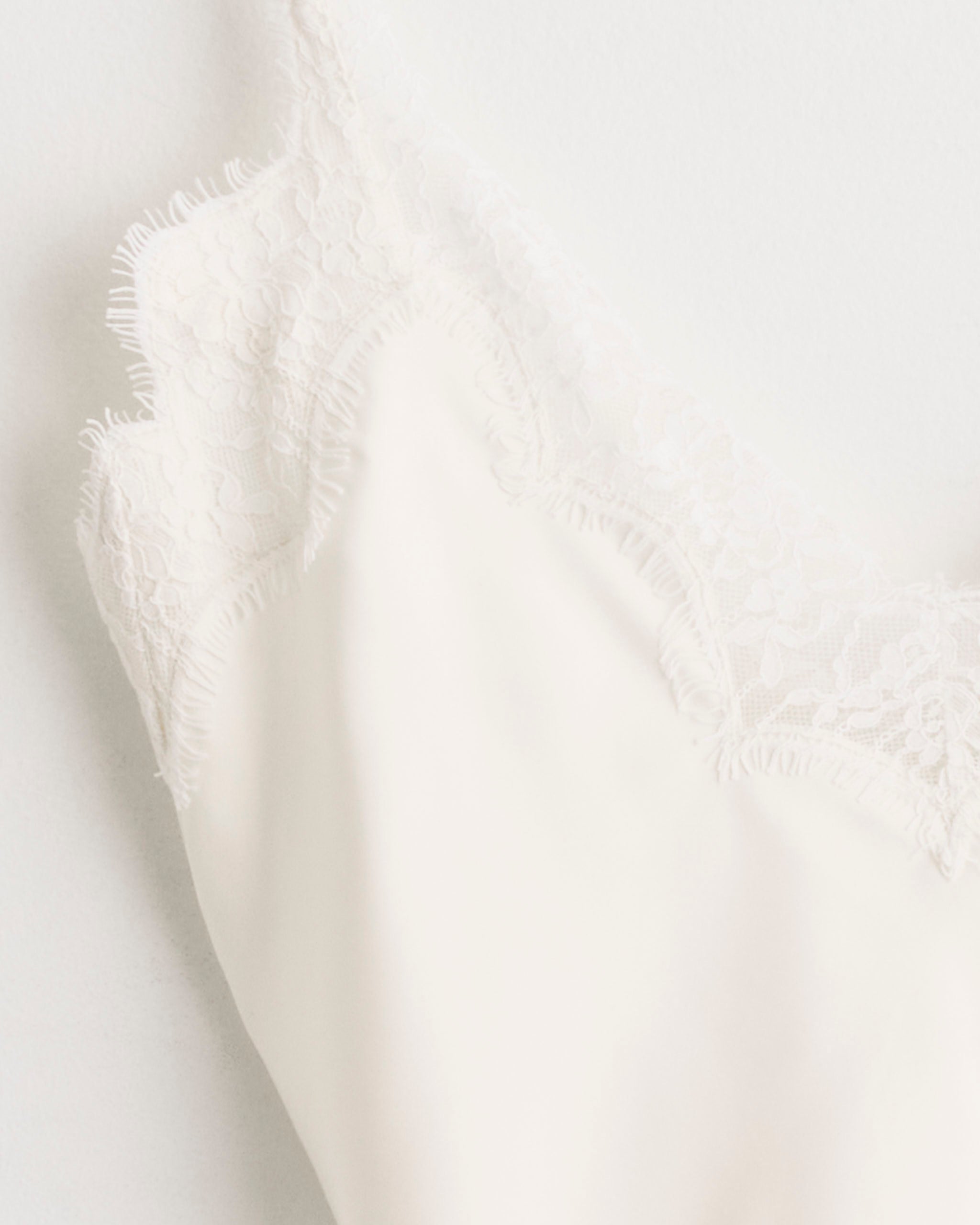 Róhe Lace Silk Camisole Cream - Cream / 36 (277142)