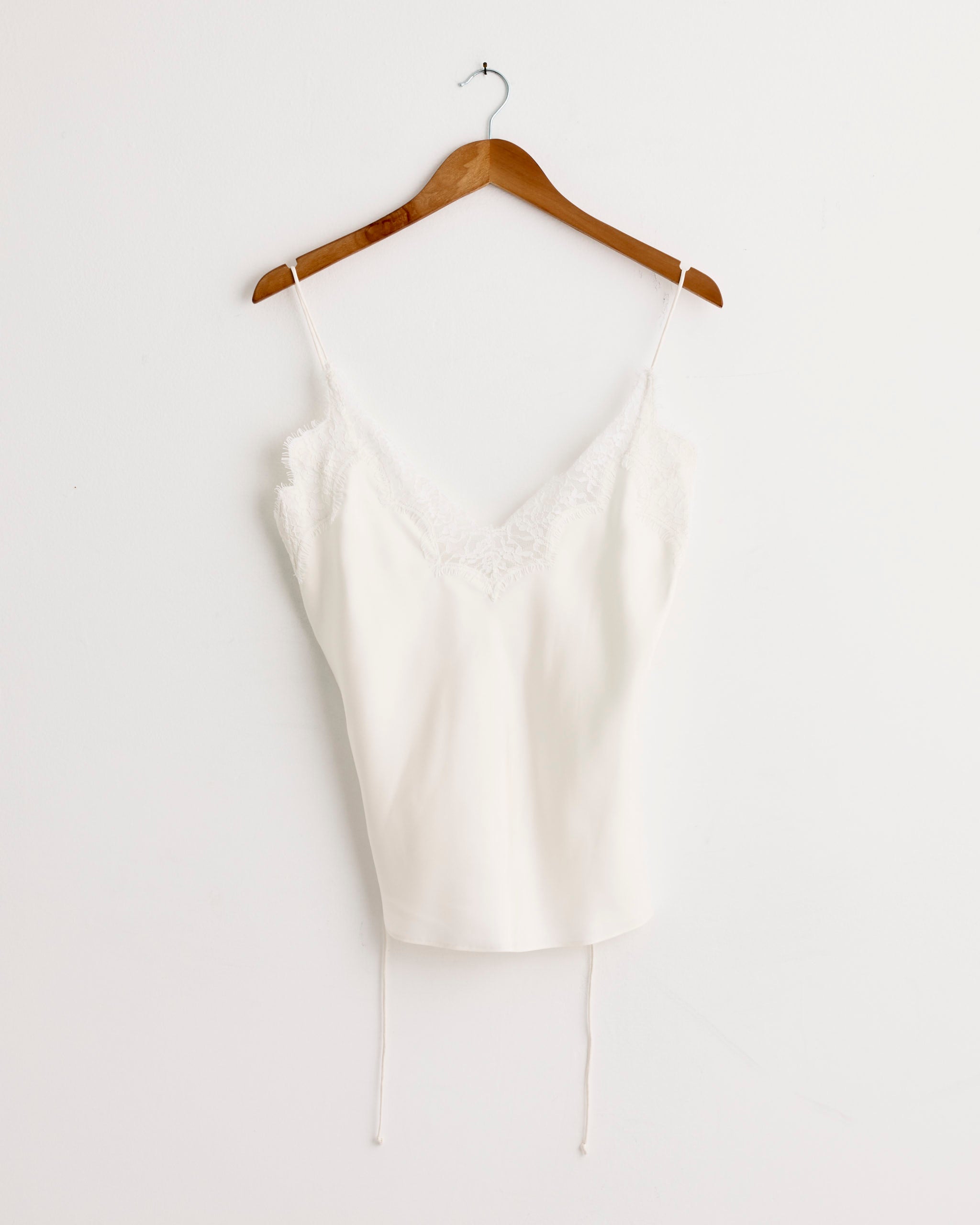 Róhe Lace Silk Camisole Cream - Cream / 36 (277142)