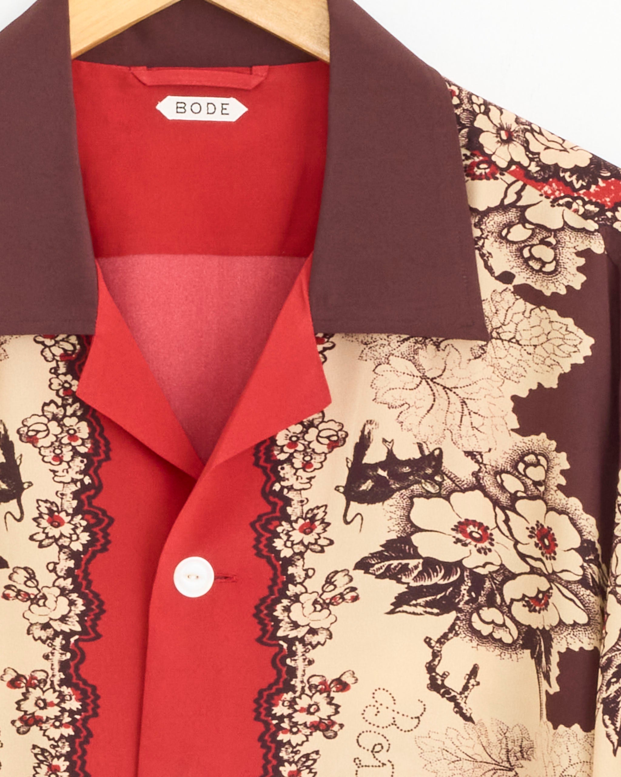 Bode Storybook S/S Shirt Red Black - Red Black / XL (277408)