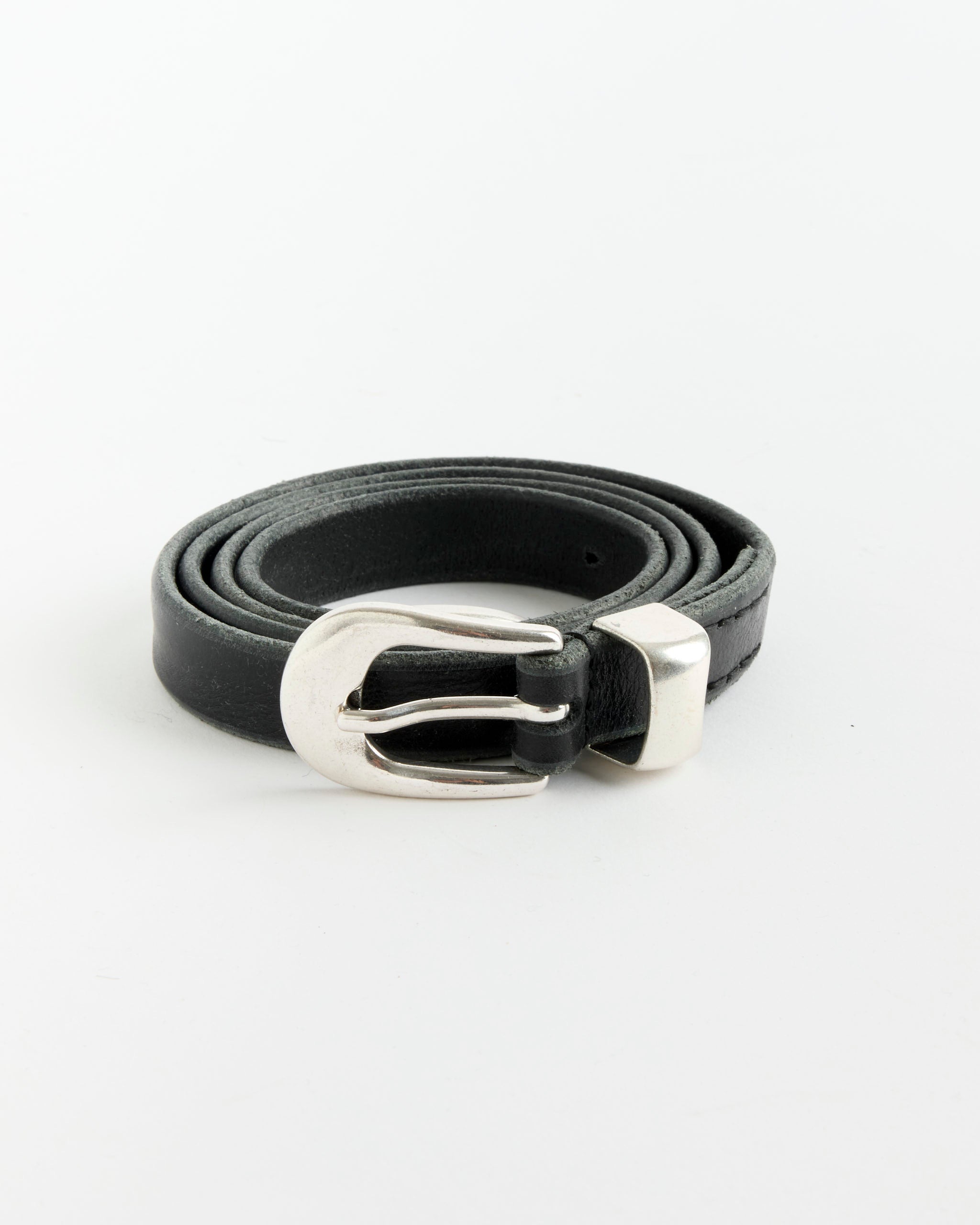 Our Legacy 2 CM Belt Black Leather - Black Leather / 90 (277550)
