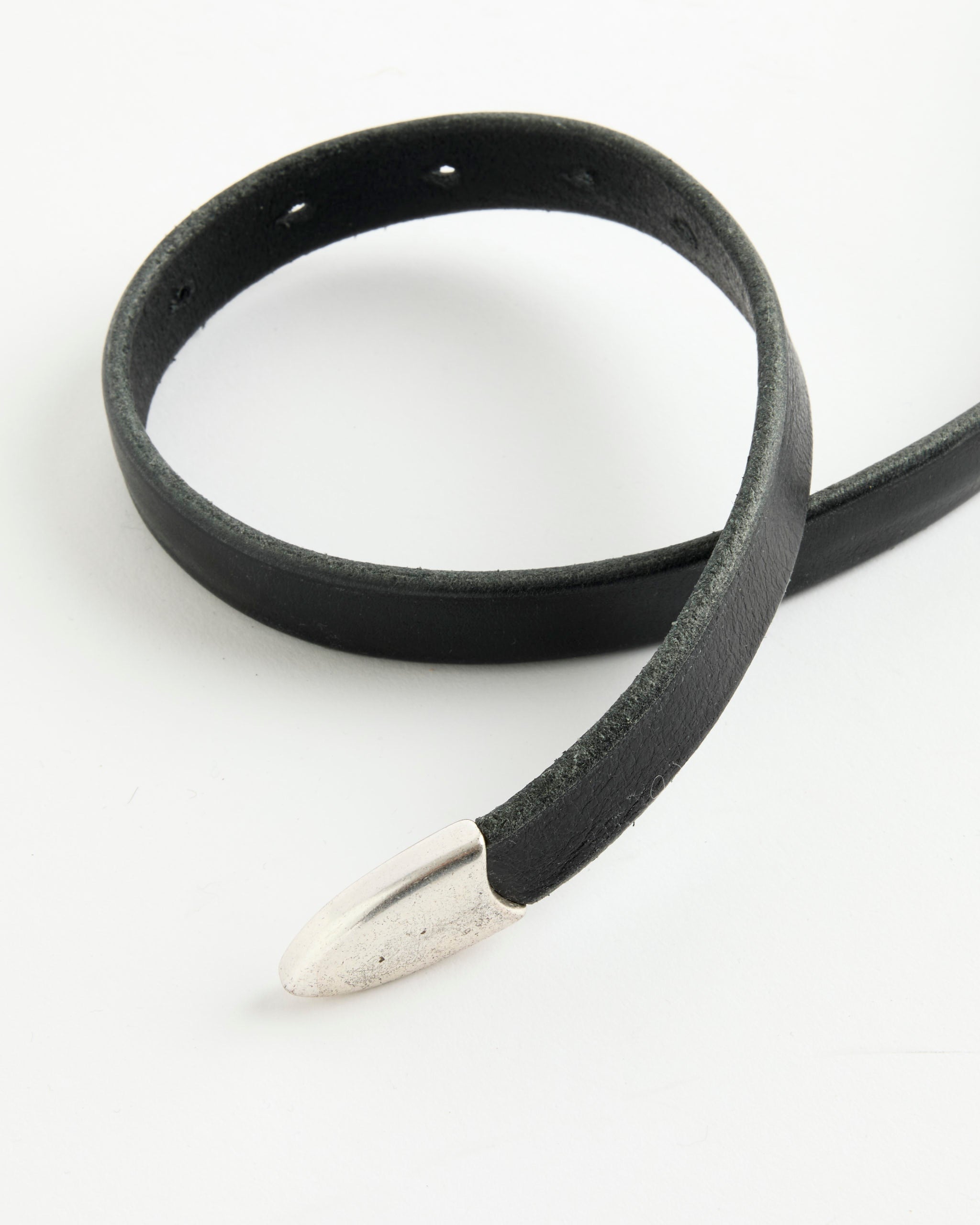 Our Legacy 2 CM Belt Black Leather - Black Leather / 90 (277550)