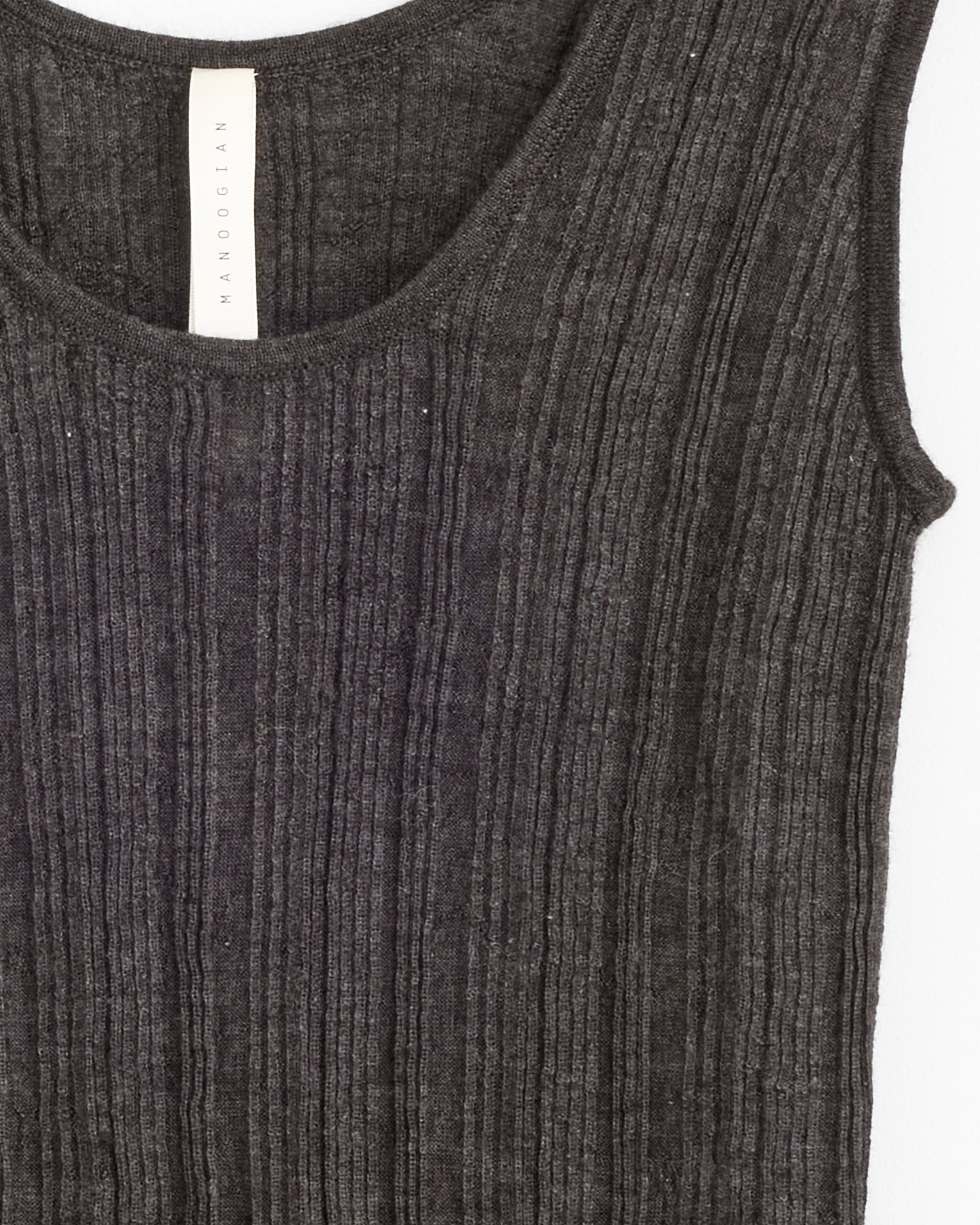 Lauren Manoogian Plisse Tank Blackened - Blackened / 1 (277925)