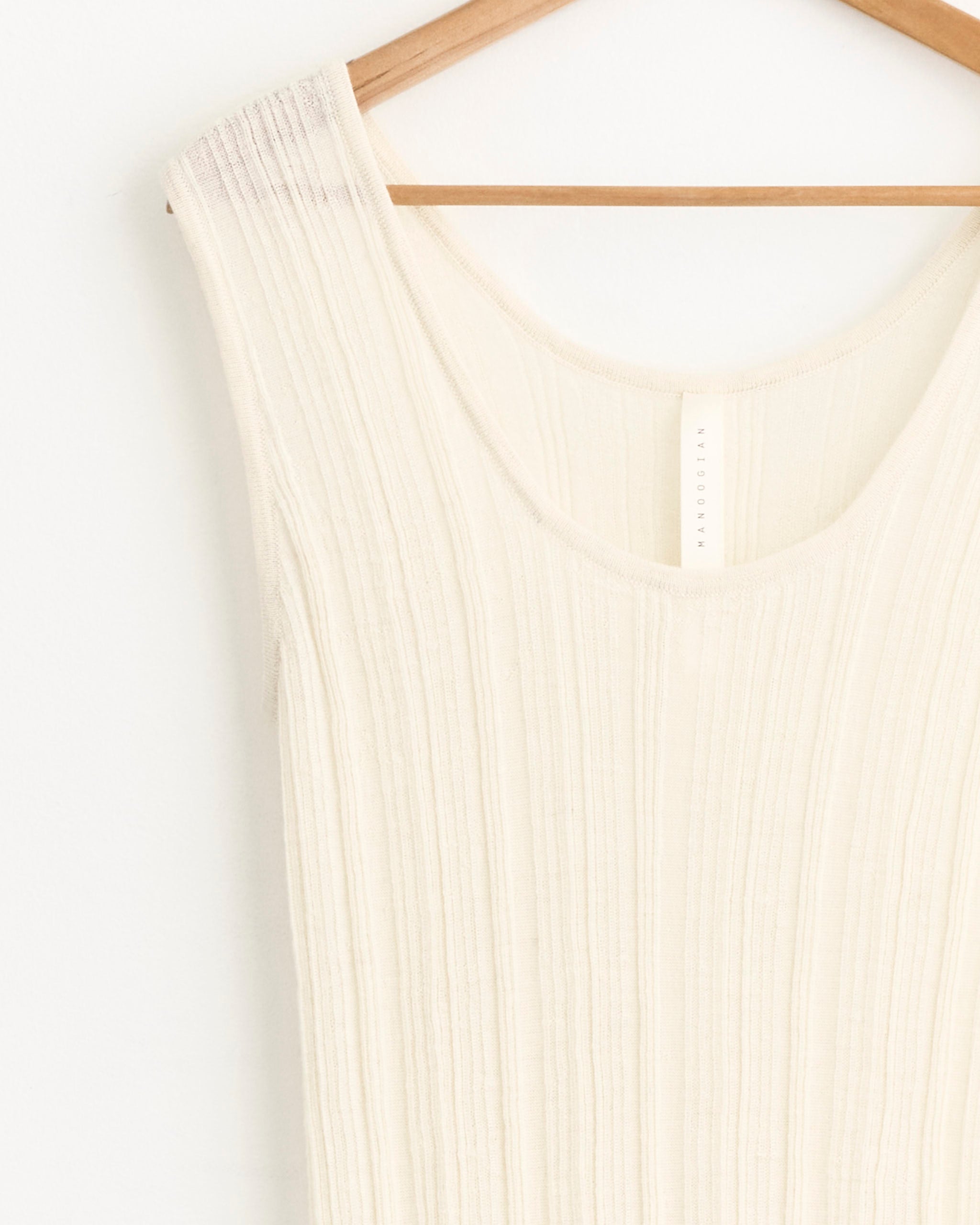 Lauren Manoogian Plisse Tank Dress Raw White - Raw White / 1 (277927)